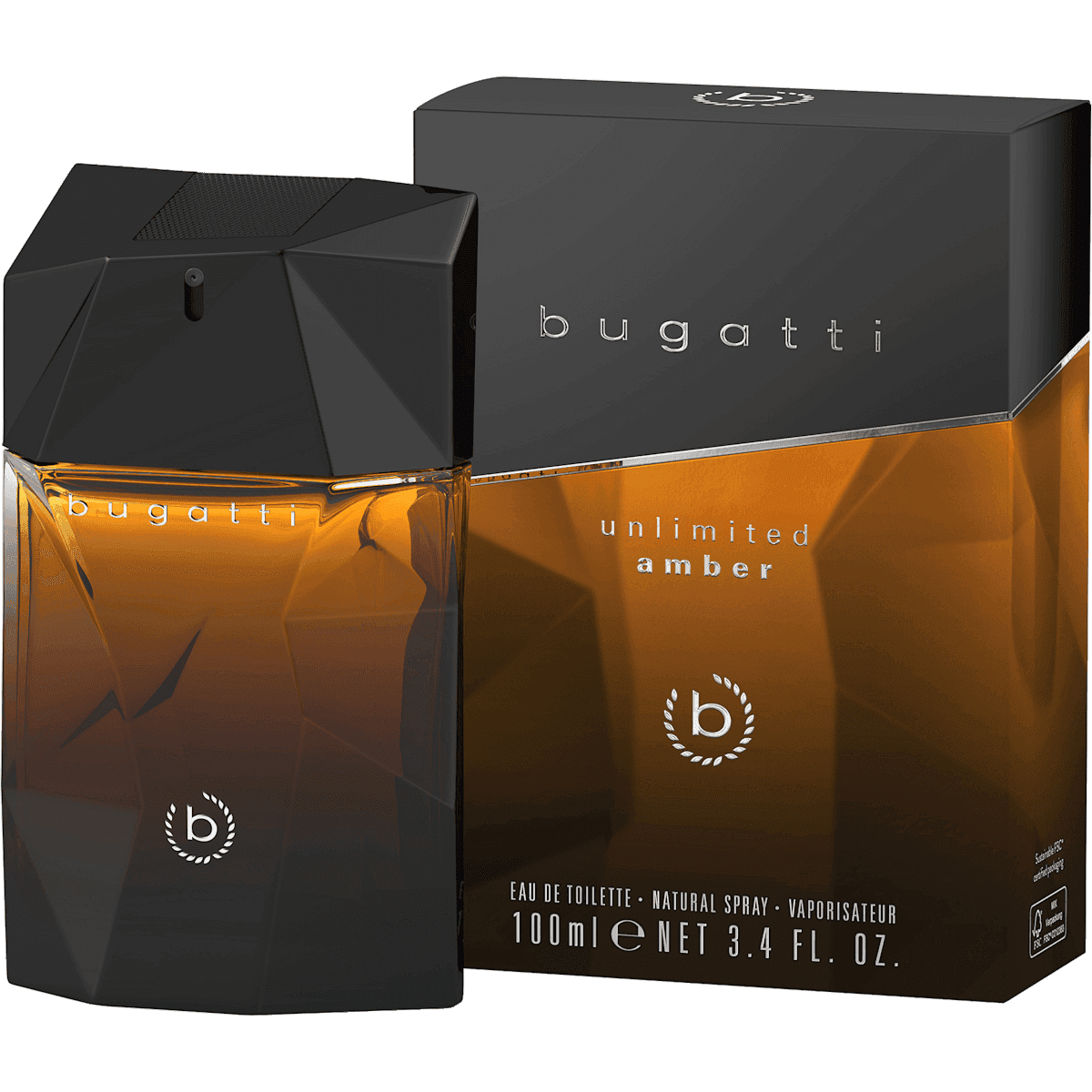 bugatti Unlimited Amber Eau de Toilette, 100 ml — منتج ألماني أصلي في المغرب