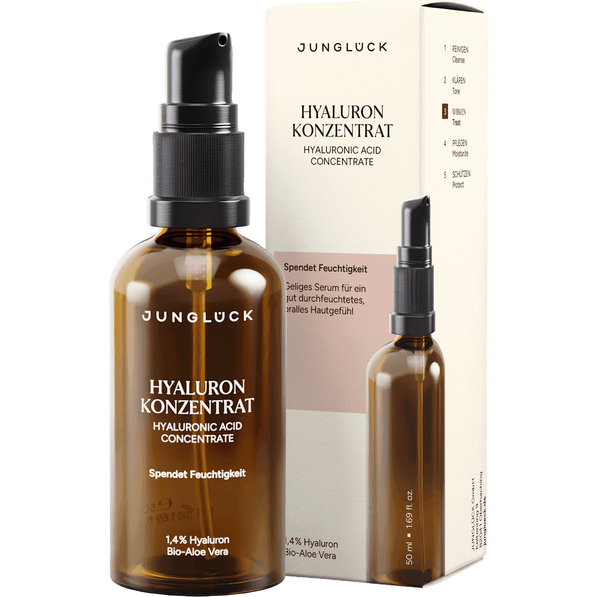 JUNGLÜCK Acide hyaluronique Concentré, 50 ml — منتج ألماني أصلي في المغرب