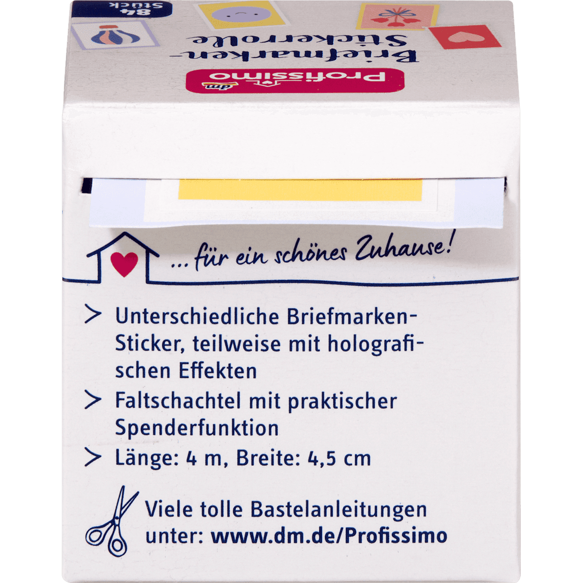 Profissimo Rouleau de stickers timbres, 1 pièce (Profissimo Stickerrolle Briefmarken, 1 St) — produit allemand authentique au Maroc