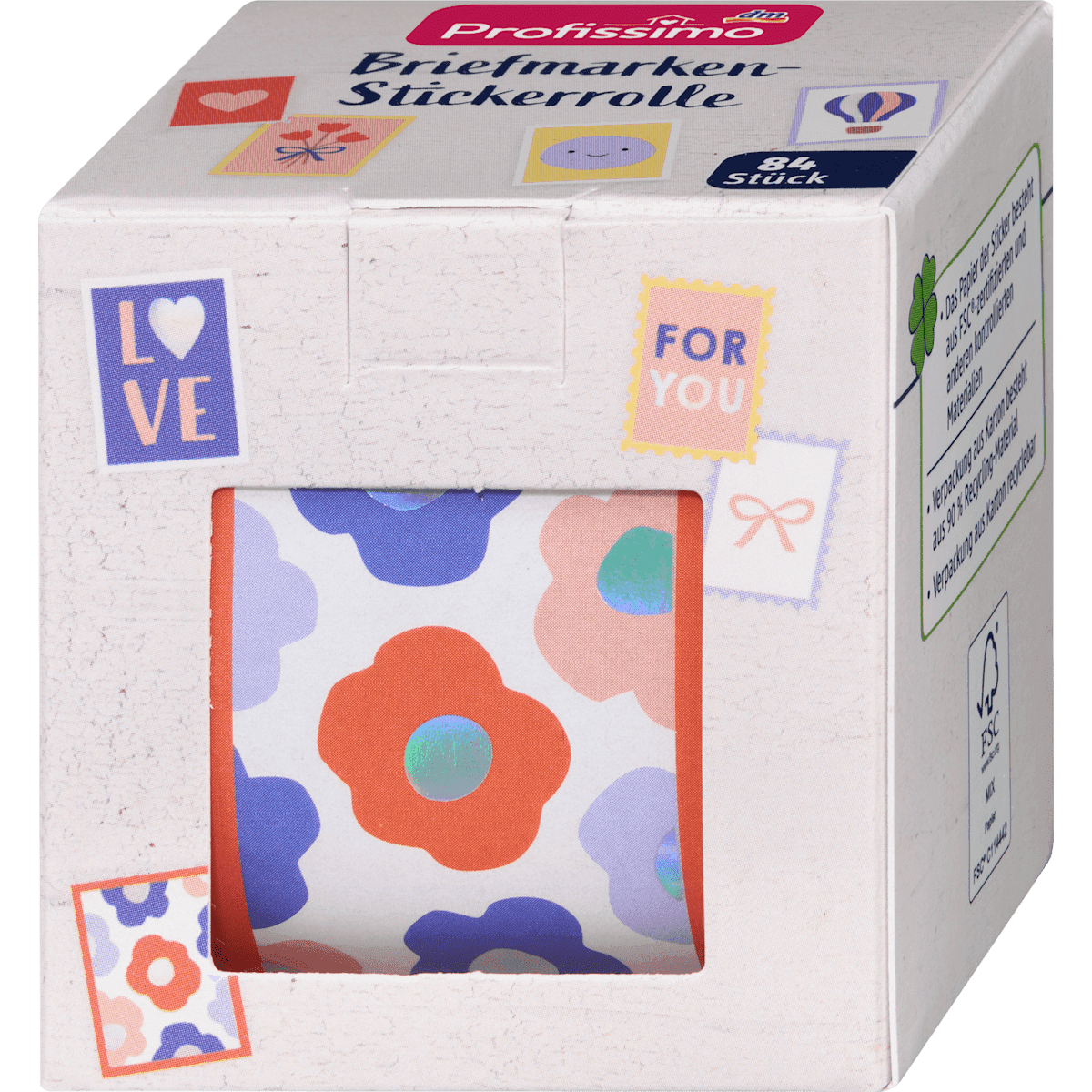 Profissimo Rouleau de stickers timbres, 1 pièce — produit allemand authentique au Maroc