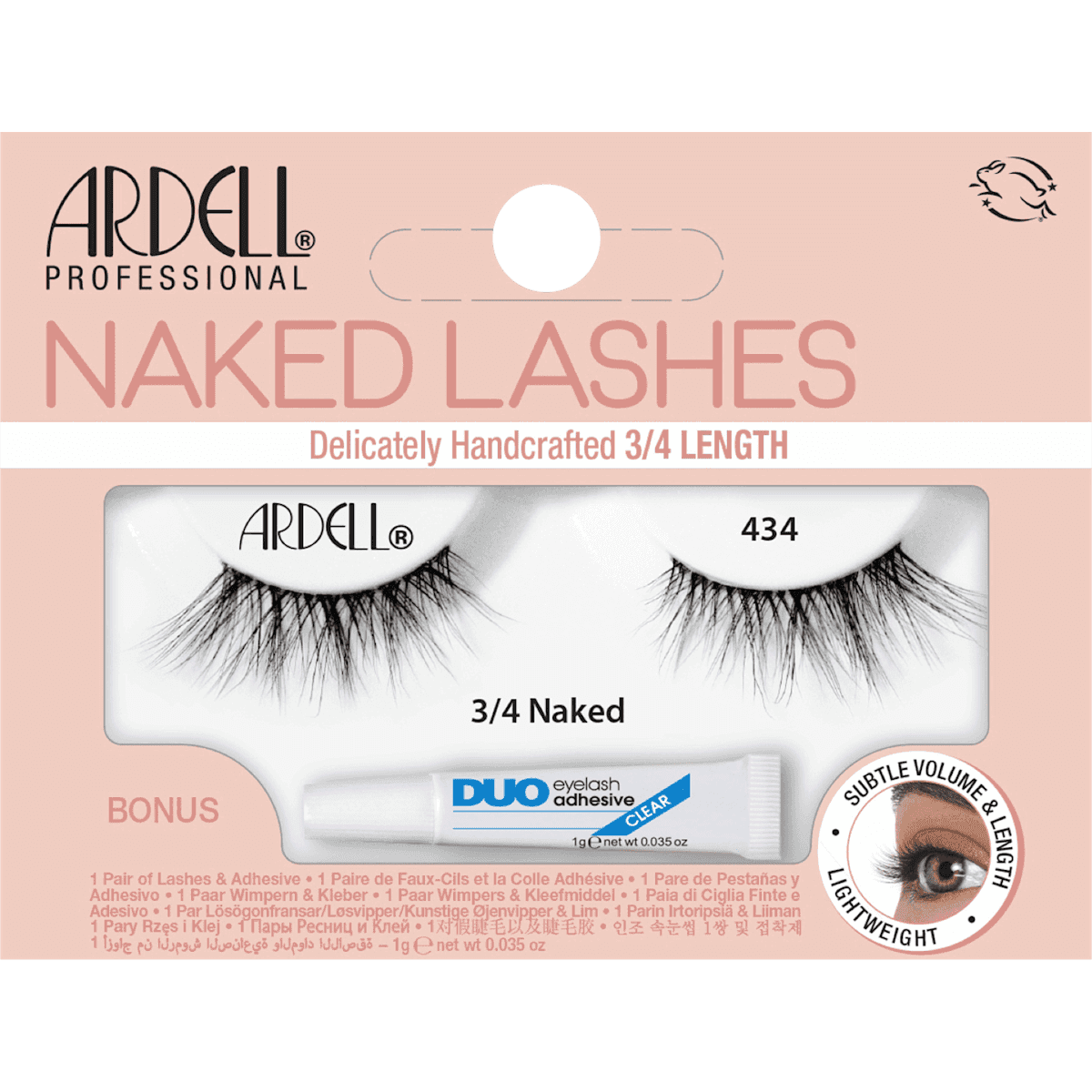 ARDELL Faux cils Set 434 3/4 Naked (1 paire) & Mini colle Duo, 1 pièce — produit allemand authentique au Maroc