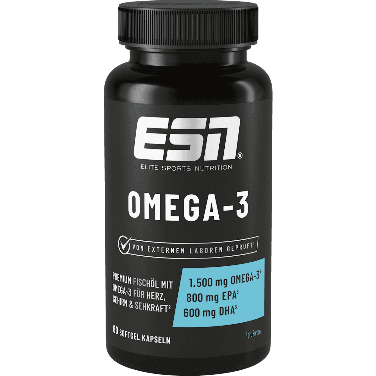 ESN Omega-3 Softgel gélules 60 pièces, 81 g — produit allemand authentique au Maroc