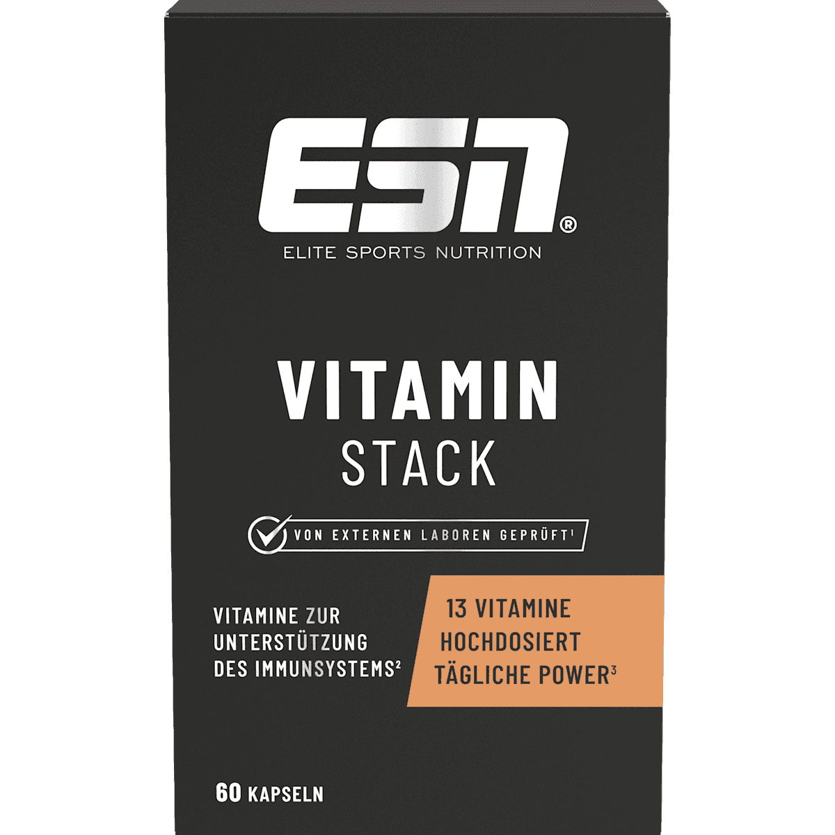 ESN Vitamine Stack gélules 60 pièces, 37 g — produit allemand authentique au Maroc