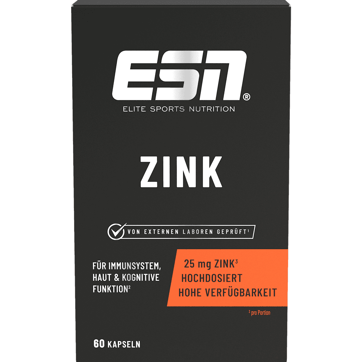ESN Zinc gélules 60 pièces, 47 g — produit allemand authentique au Maroc