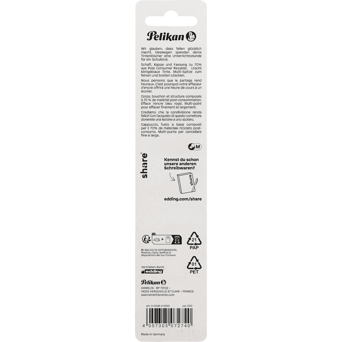 share Effaceurs d'encre, 2 pcs (share Tintenlöscher, 2 St) — authentic German product in Morocco