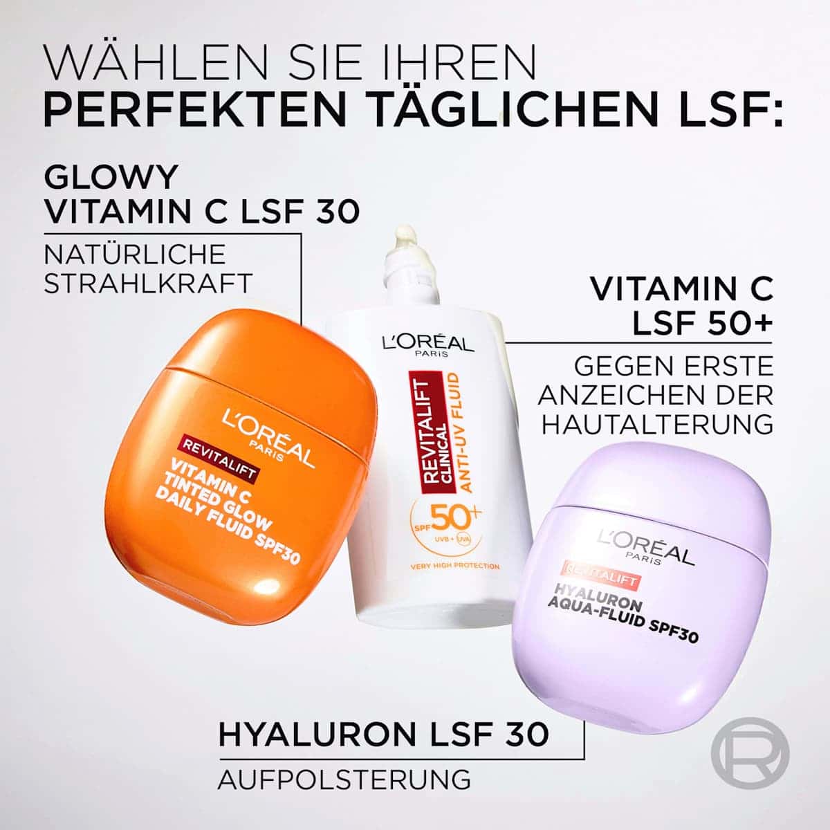 L'ORÉAL PARiS REVITALIFT face cream hyaluronic acid-Aqua-Fluid LSF 30, 40 ml (L'ORÉAL PARiS REVITALIFT Gesichtscreme Hyaluron-Aqua-Fluid LSF 30, 40 ml) — authentic German product in Morocco