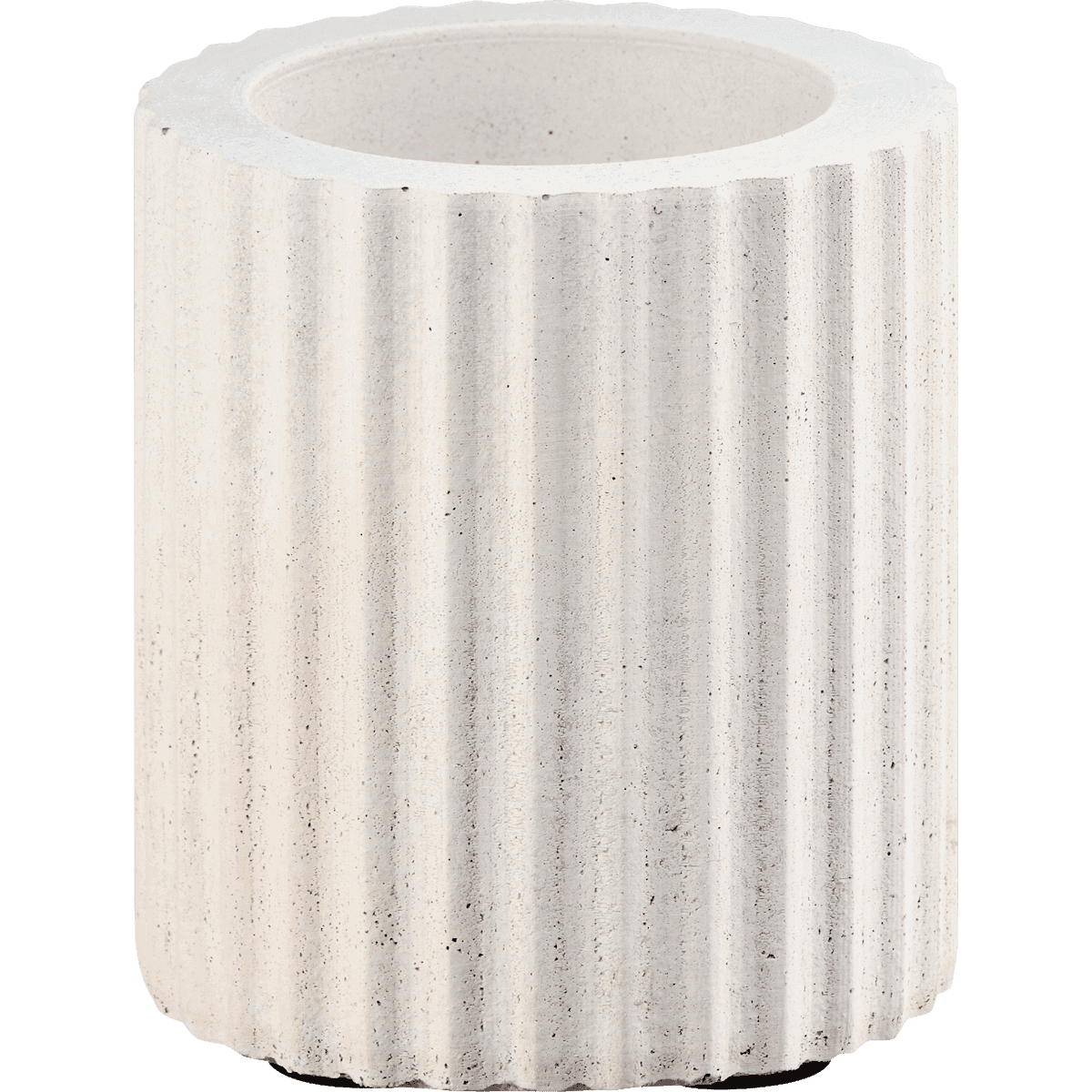 Profissimo Bougeoir en béton rainuré blanc, 269,5 g (Profissimo Betonkerzenhalter mit Rillen weiß, 269,5 g) — produit allemand authentique au Maroc