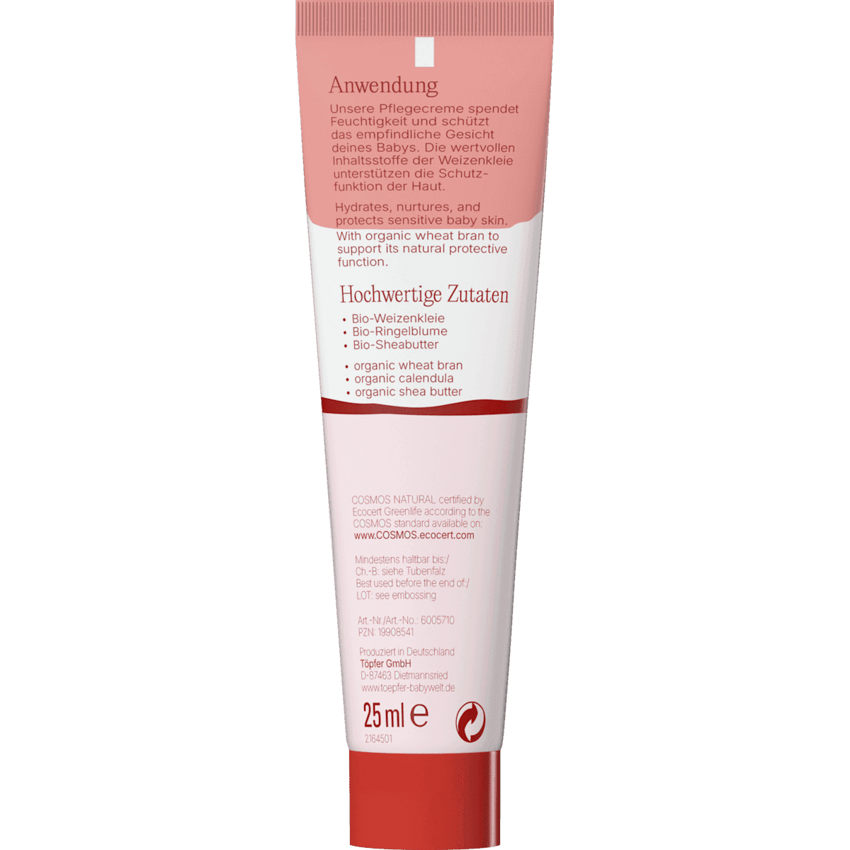 Töpfer Bébé crème de soin Babycare, 25 ml (Töpfer Baby Pflegecreme Babycare, 25 ml) — produit allemand authentique au Maroc
