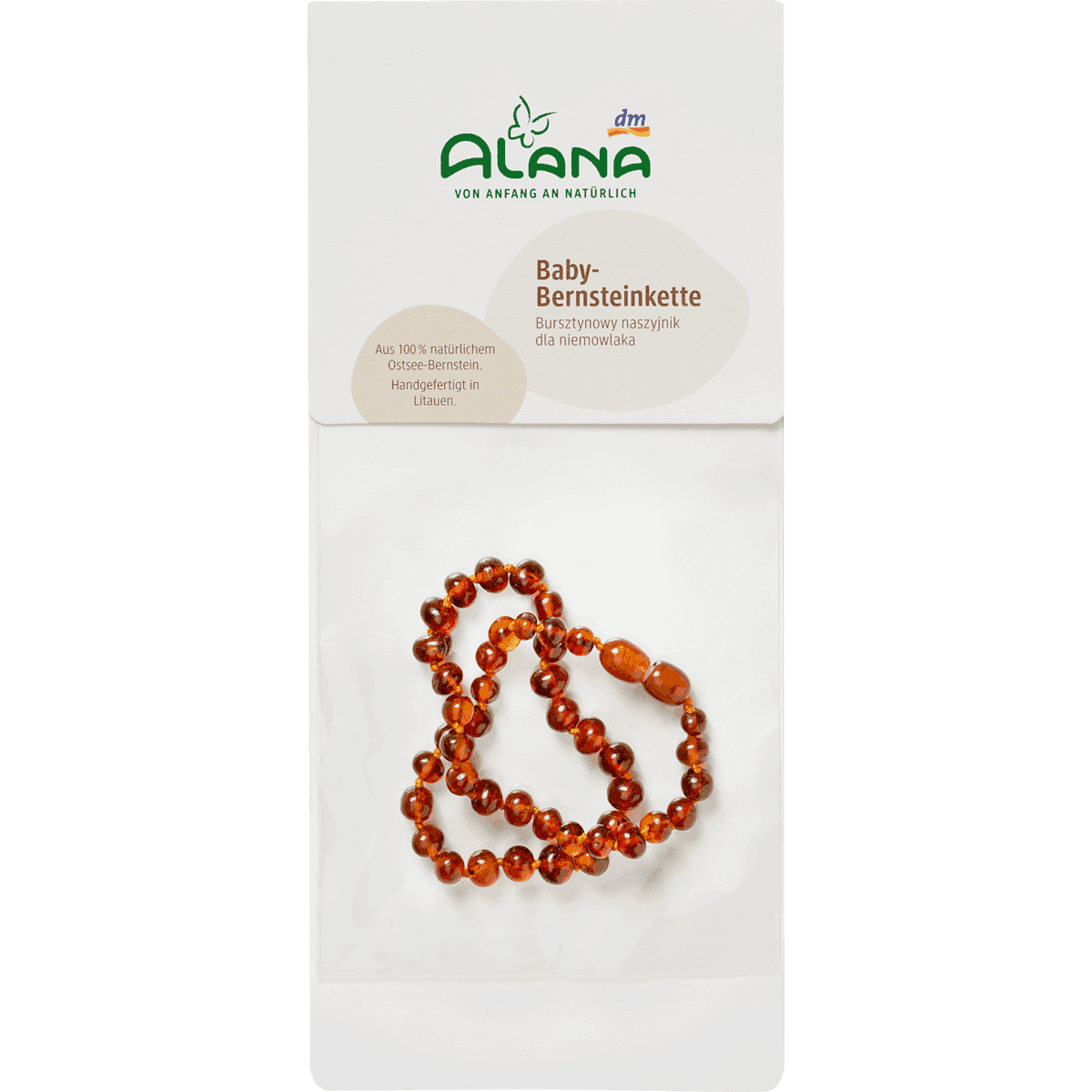 ALANA Bébé Bernsteinkette, brun, 1 pièce (ALANA Baby Bernsteinkette, braun, 1 St) — produit allemand authentique au Maroc