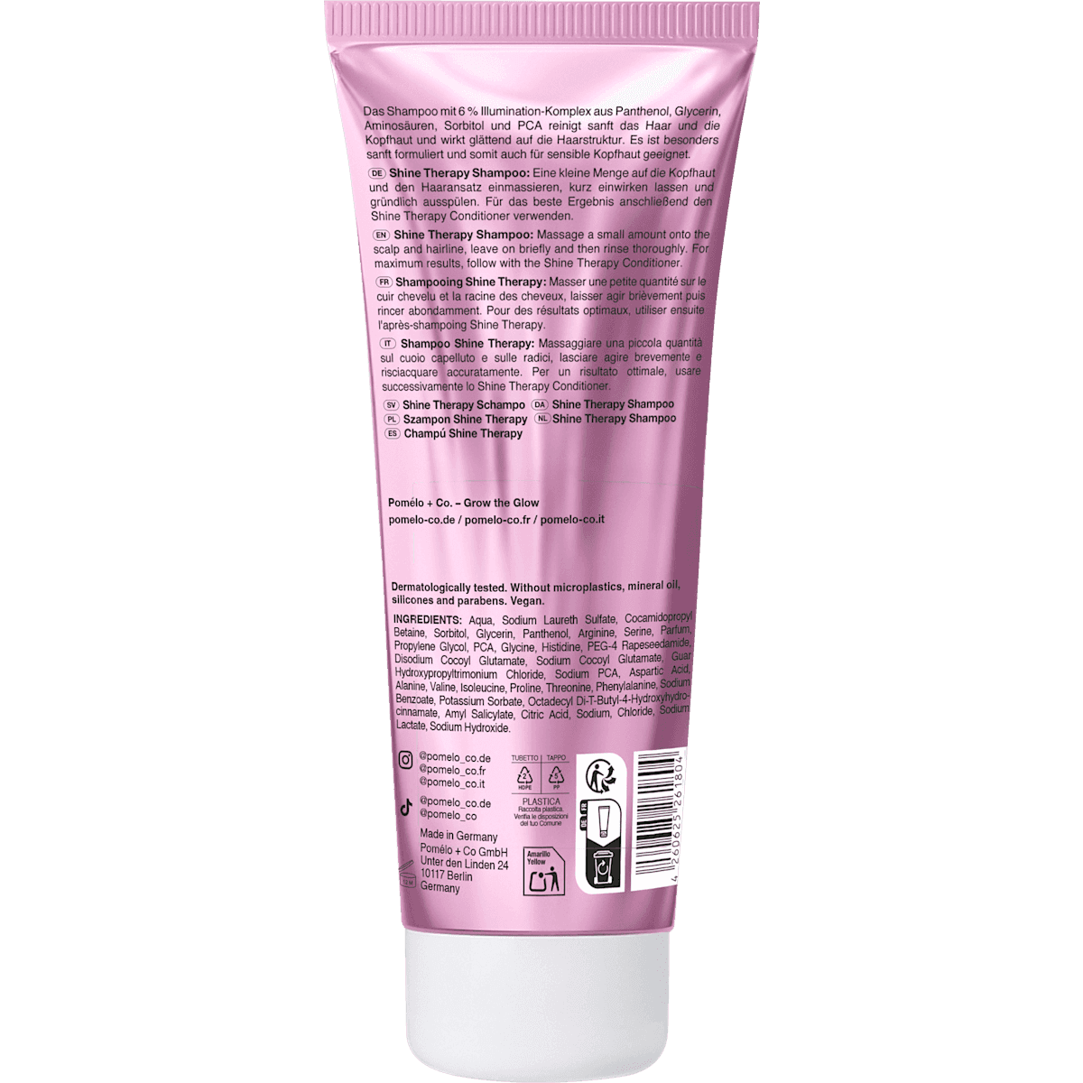 Pomélo + Co. Shampoo Shine Therapy, 200 ml — authentic German product in Morocco