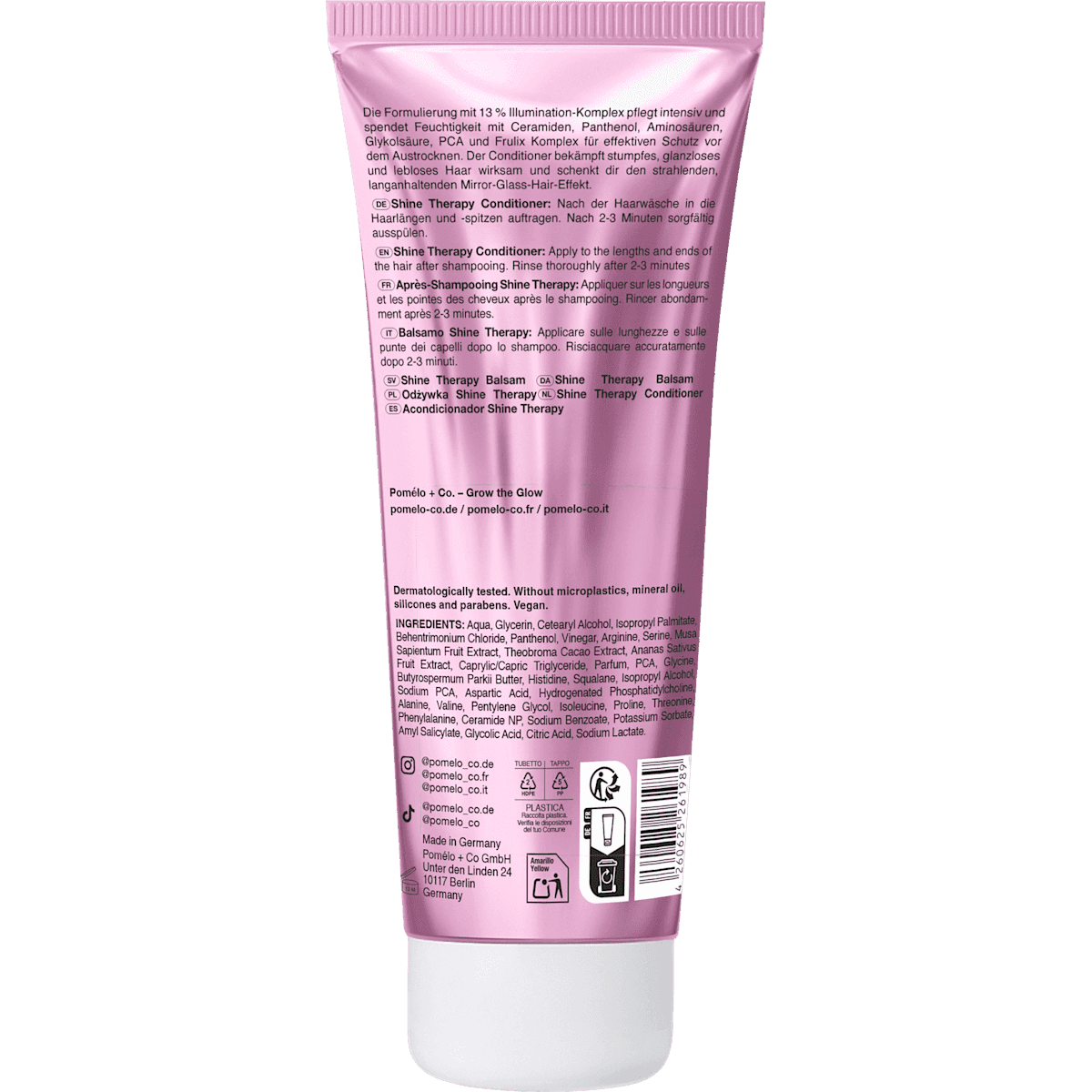 Pomélo + Co. Conditioner Shine Therapy, 200 ml — produit allemand authentique au Maroc