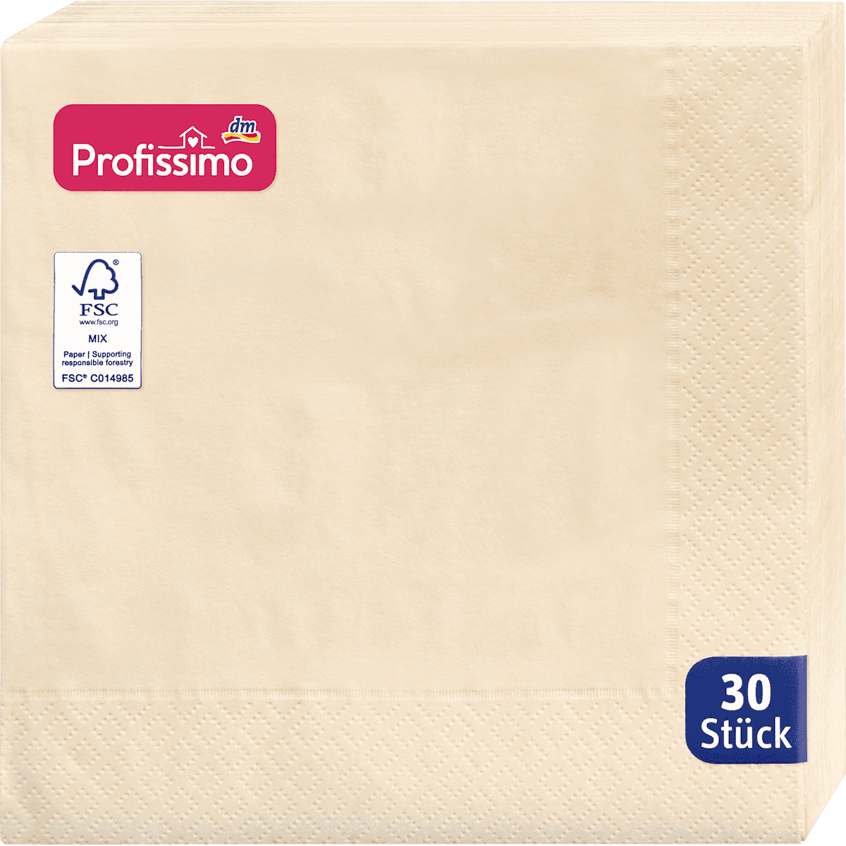 Profissimo Speiseserviette Champagner (33x33 cm), 30 pcs — authentic German product in Morocco