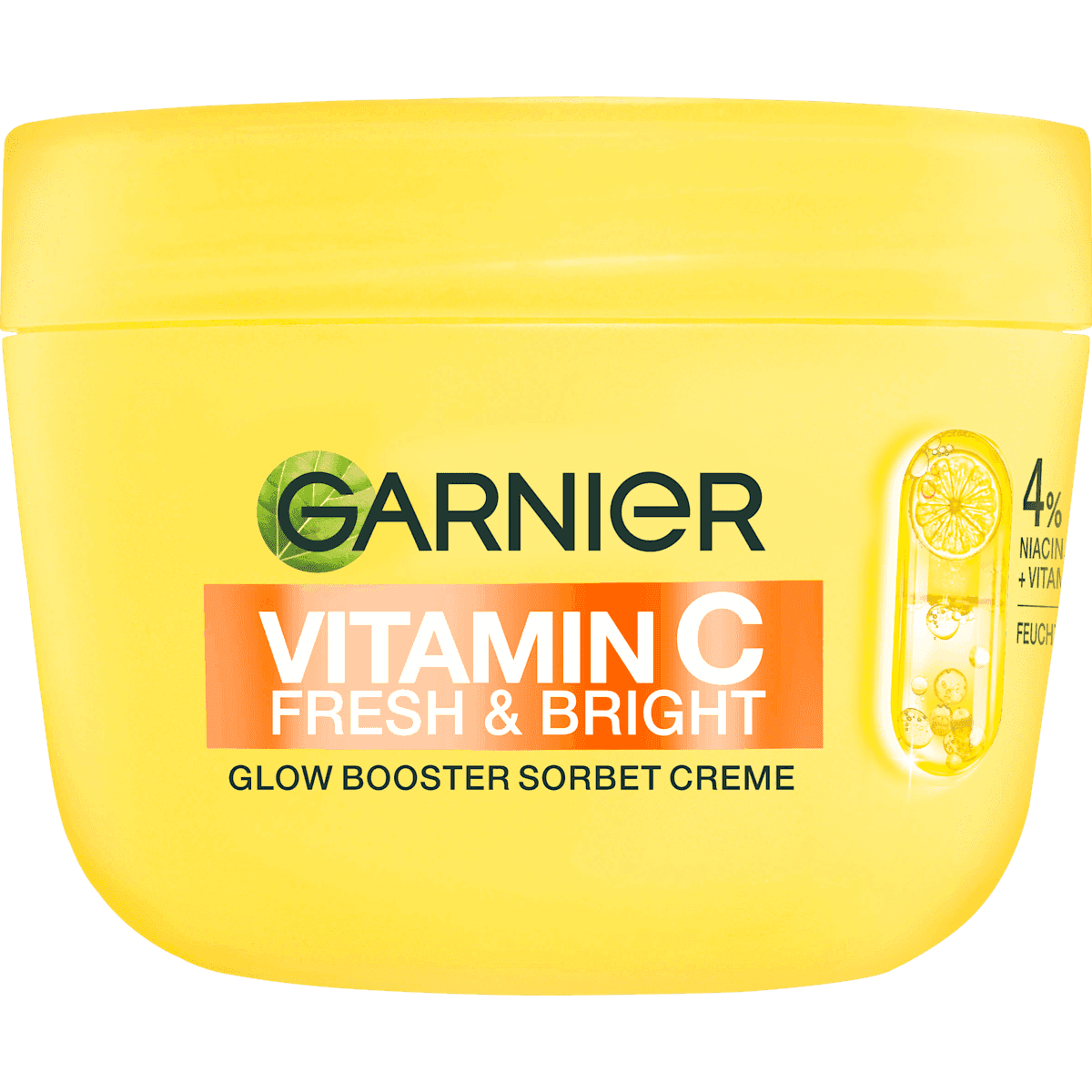 GARNIER Glow Booster Sorbet crème Vitamine C, 85 ml — produit allemand authentique au Maroc