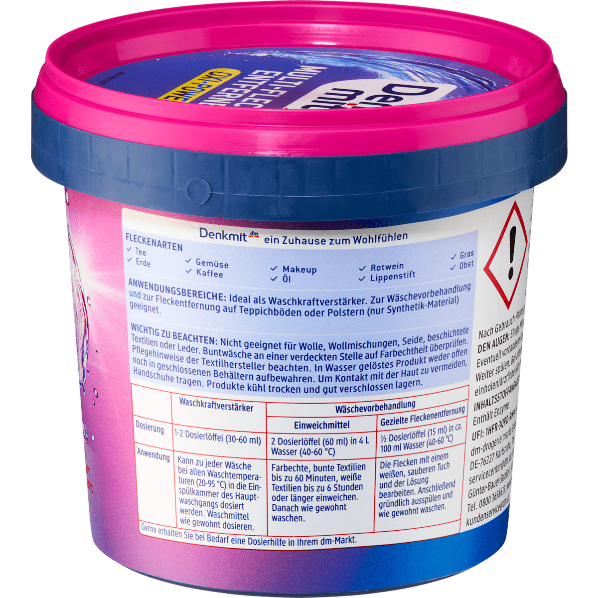 Denkmit Multi-Détachant Oxi Power, 750 g (Denkmit Multi-Fleckenentferner Oxi Power, 750 g) — produit allemand authentique au Maroc