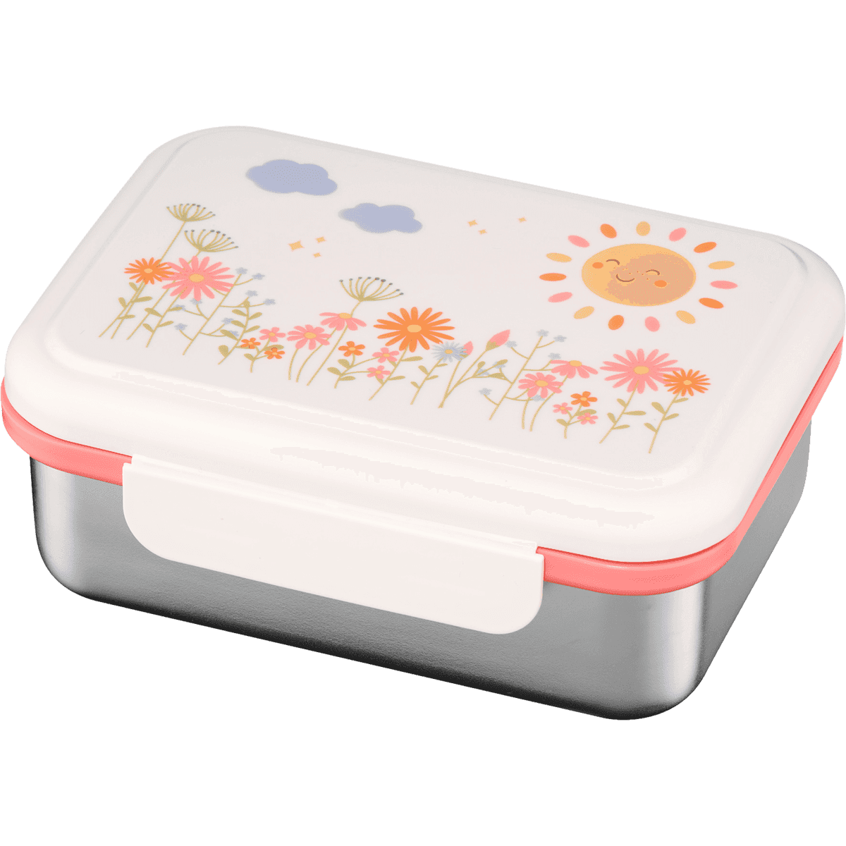 Babylove Boîte à goûter inox crème/rouge, 1 pièce — produit allemand authentique au Maroc