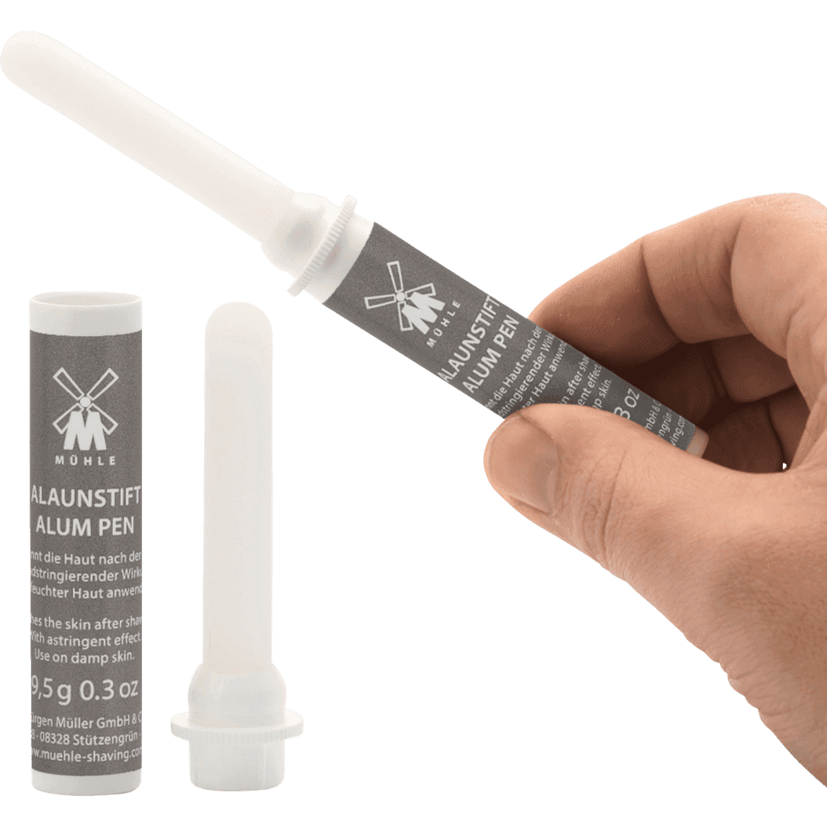 MÜHLE Pierre d'alun in stick, 9,5 g (MÜHLE Alaunstift, 9,5 g) — authentic German product in Morocco