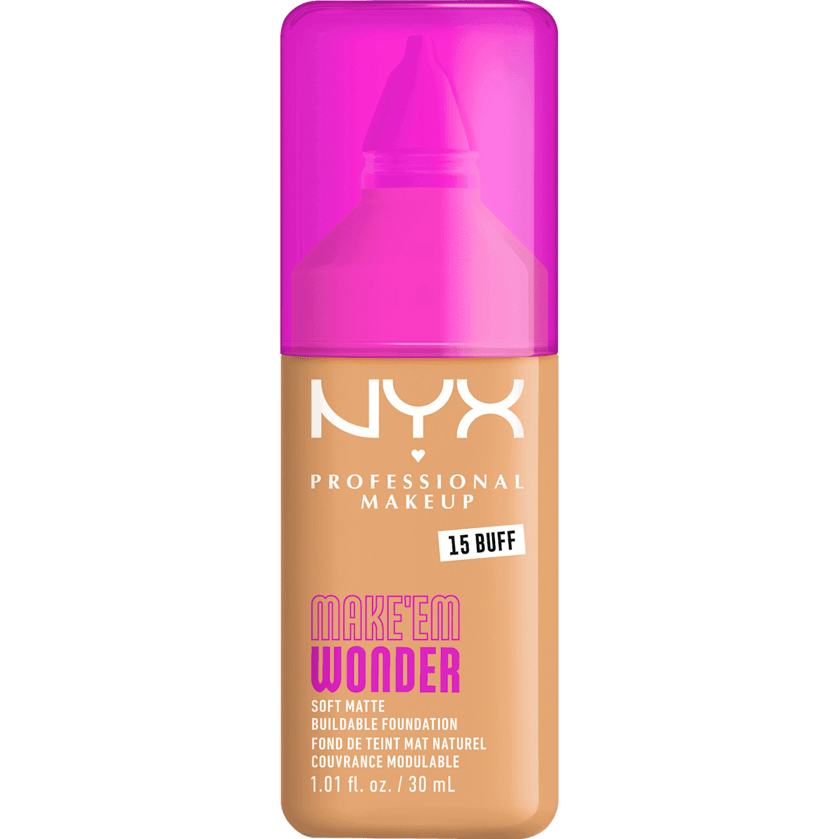 NYX PROFESSIONAL MAKEUP Foundation Make 'EM Wonder 15, 30 ml — produit allemand authentique au Maroc
