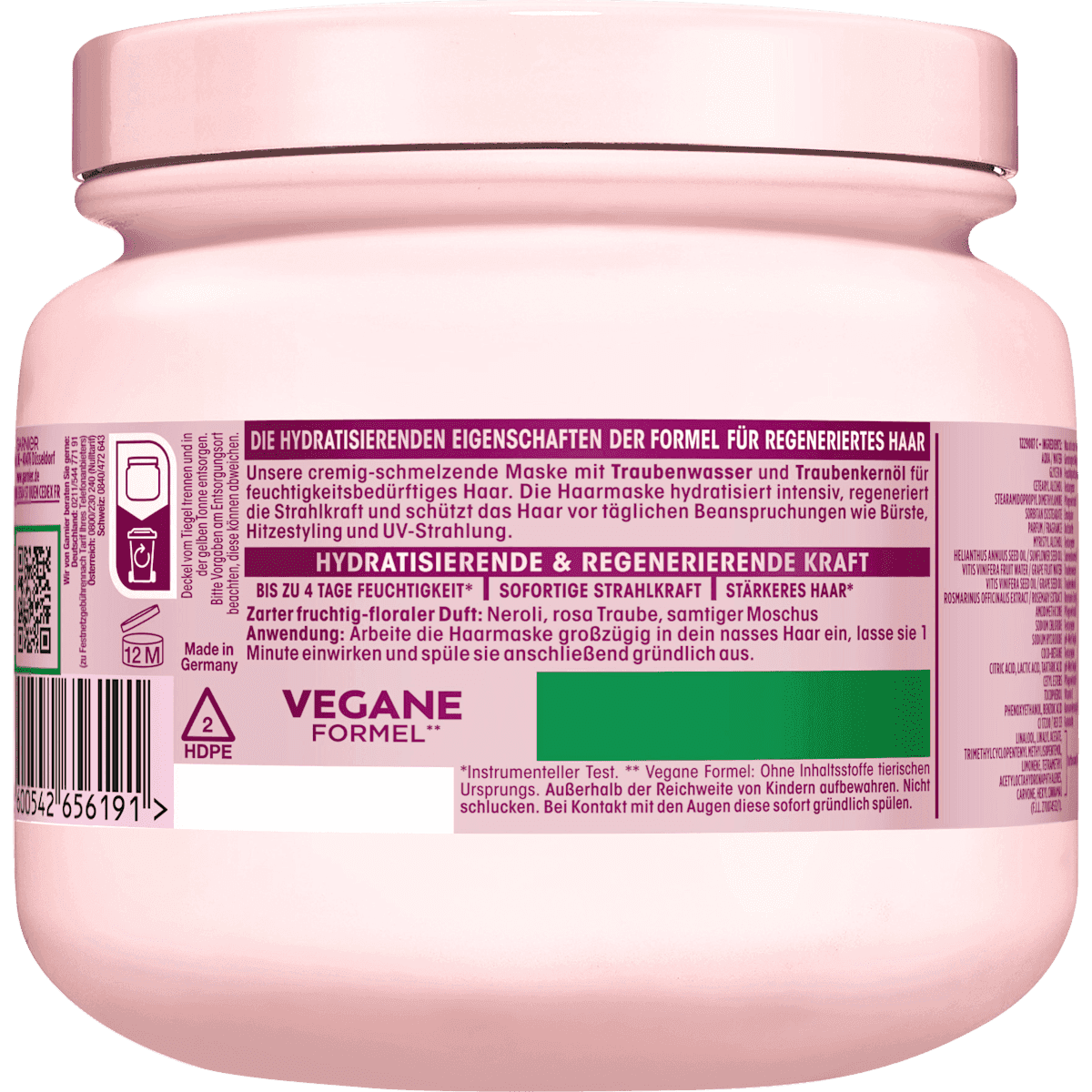 Wahre Schätze Masque cheveux 1-Minute Traube, 340 ml (Wahre Schätze Haarkur 1-Minute Traube, 340 ml) — produit allemand authentique au Maroc