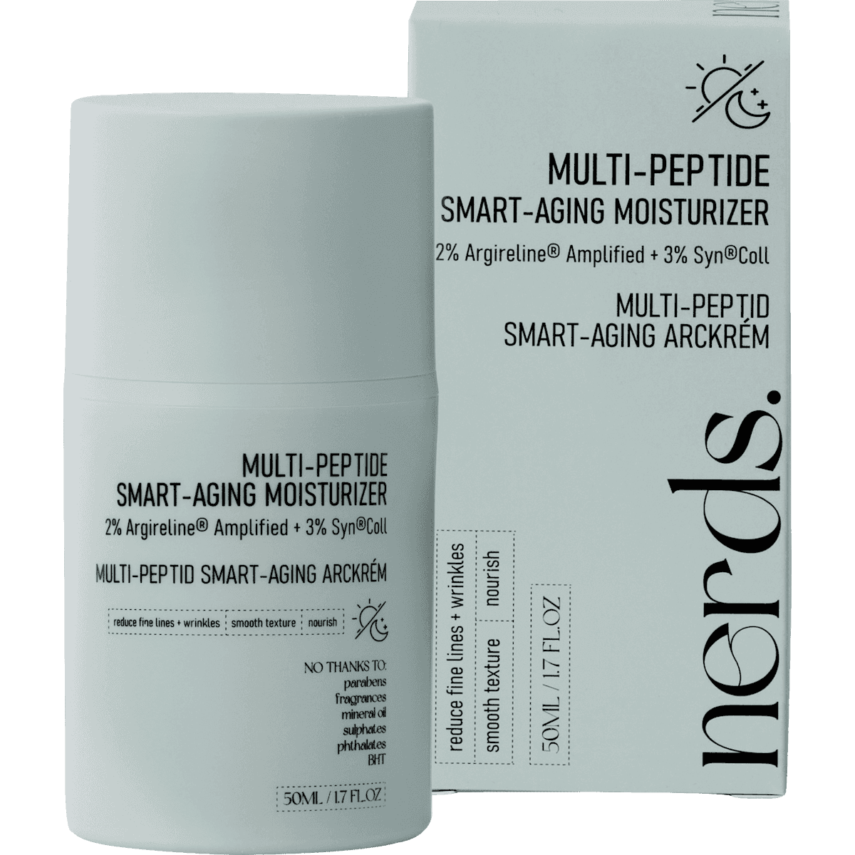 nerds. crème visage Multi-Peptide Smart-Aging Moisturizer, 50 ml — منتج ألماني أصلي في المغرب