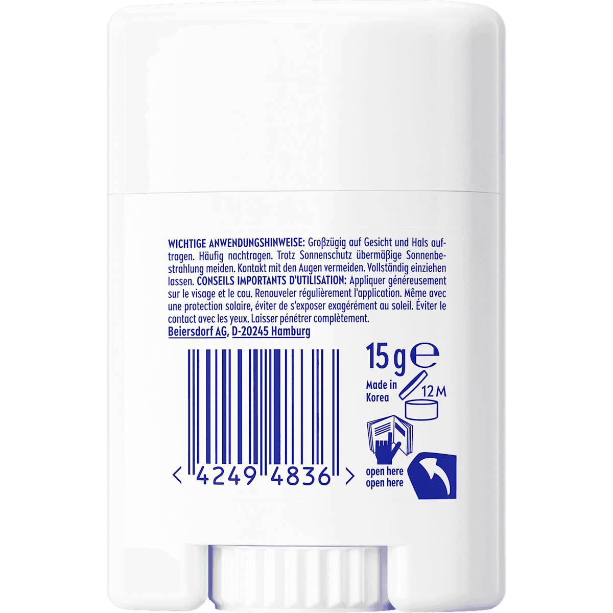 NIVEA SUN Stick solaire visage, silky UV stick, LSF 50+, 15 g (NIVEA SUN Sonnenstick Gesicht, silky UV stick, LSF 50+, 15 g) — منتج ألماني أصلي في المغرب