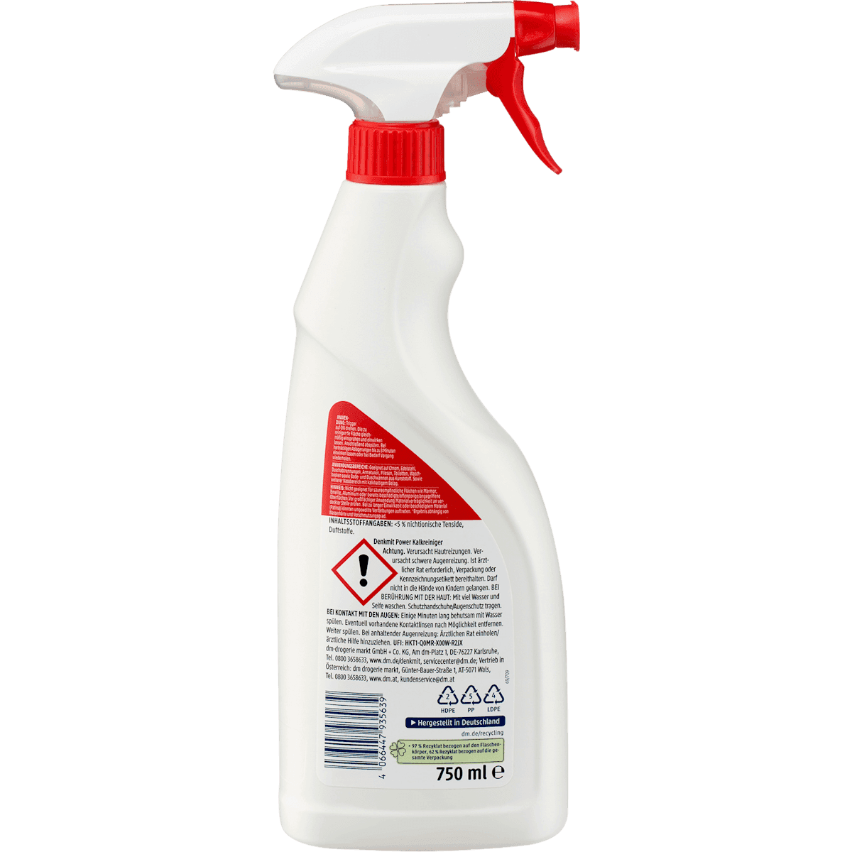 Denkmit Nettoyant anti-calcaire Power, 750 ml (Denkmit Kalkreiniger Anti Kalk Power, 750 ml) — produit allemand authentique au Maroc