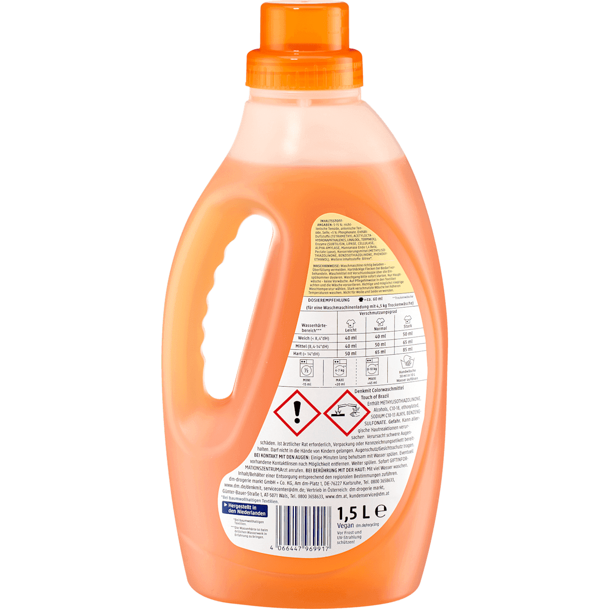 Denkmit Lessive couleurs Touch of Brazil, 30 lavages (Denkmit Colorwaschmittel Touch of Brazil, 30 Wl) — produit allemand authentique au Maroc