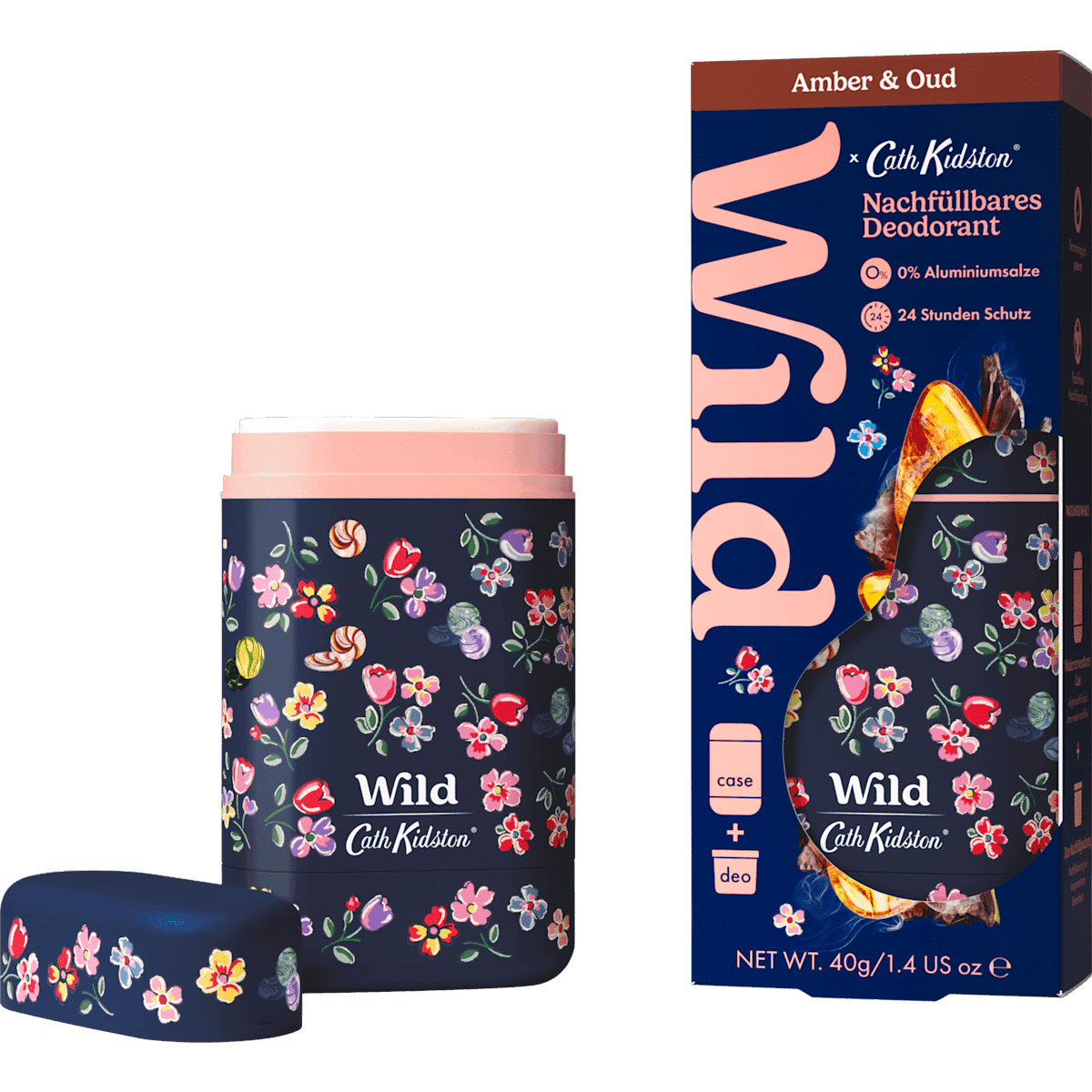 Wild Déodorant stick Amber & Oud + recharge, 40 g — produit allemand authentique au Maroc
