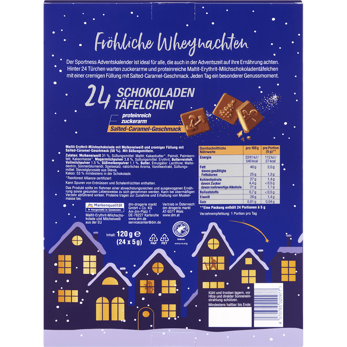 Sportness Calendrier de l'avent 2026 Joyeux Noël, 1 pièce (Sportness Adventskalender 2026 Fröhliche Weihnachten, 1 St) — produit allemand authentique au Maroc