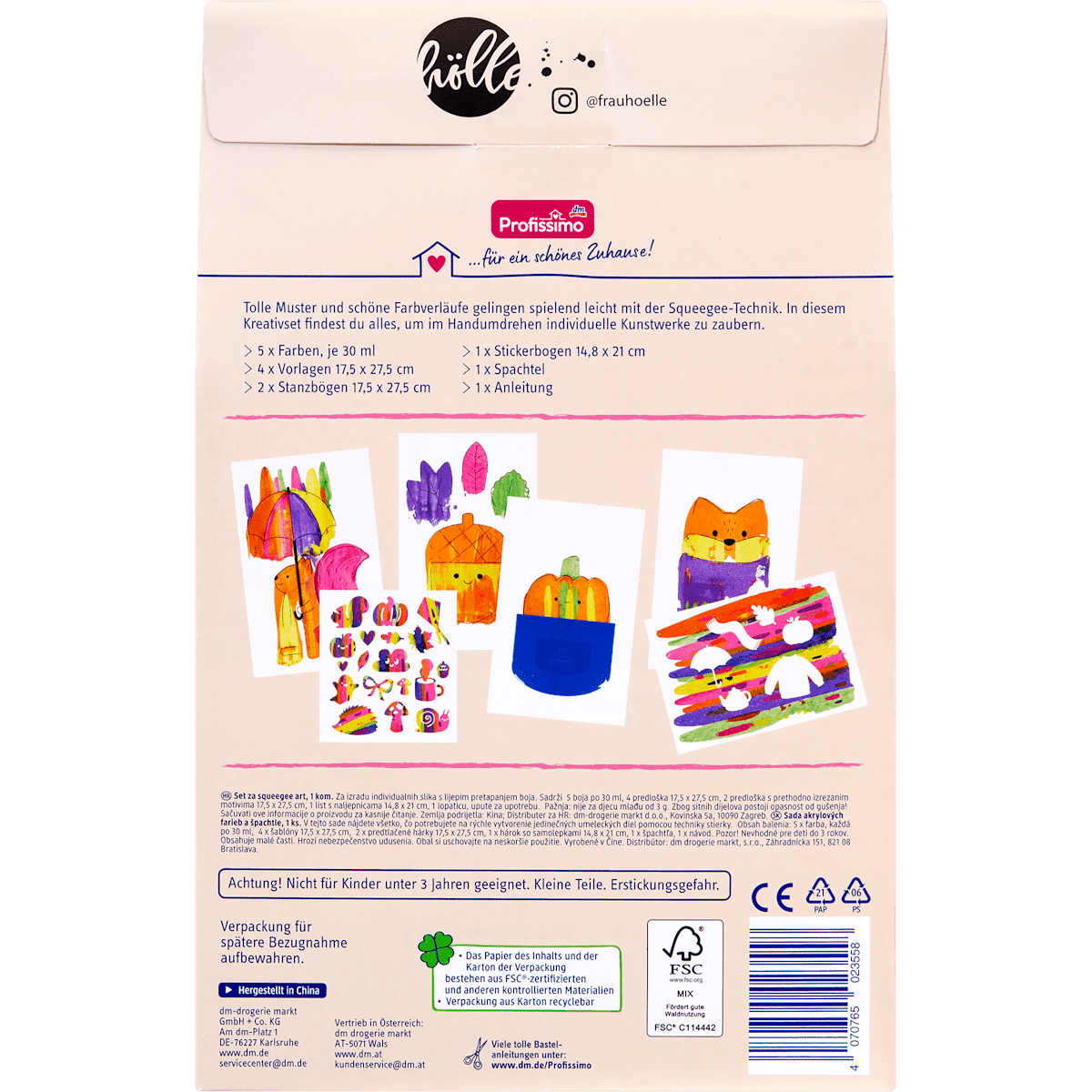 Profissimo Kit créatif avec peinture & spatule, 1 pièce (Profissimo Kreativset mit Farbe & Spachtel, 1 St) — produit allemand authentique au Maroc