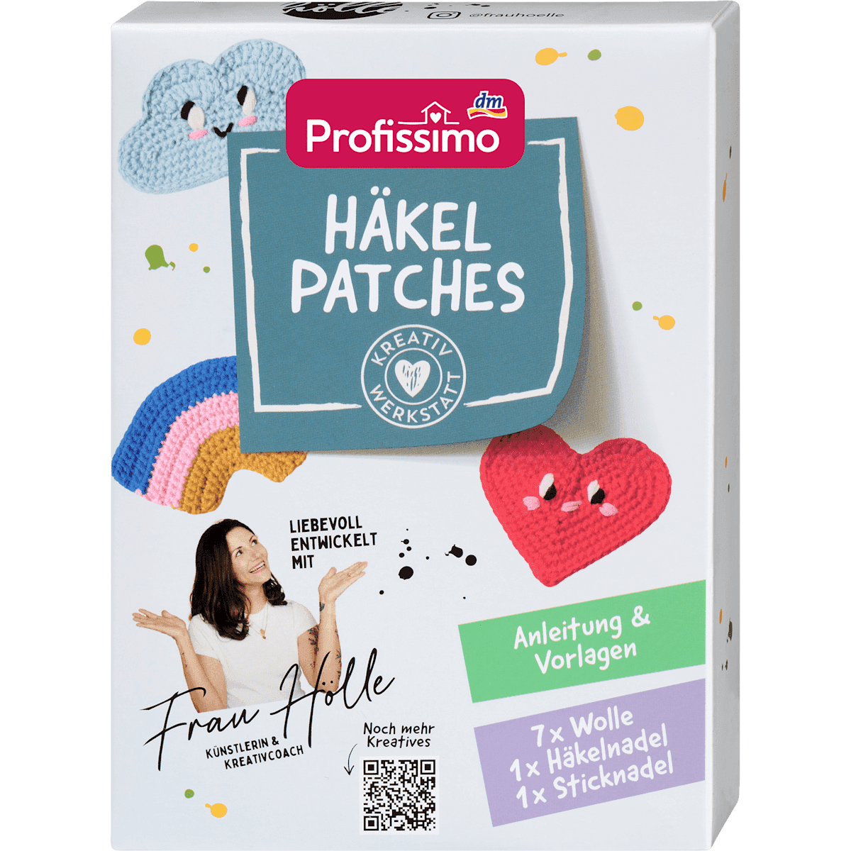 Profissimo Écussons with crochet, 1 pc (Profissimo Häkel-Patches, 1 St) — authentic German product in Morocco