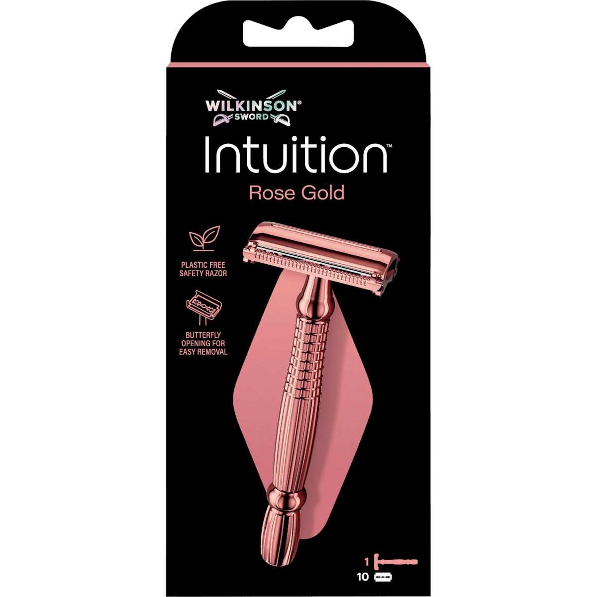Wilkinson Sword Rasoir de sûreté Intuition Rose Gold, 1 pièce — produit allemand authentique au Maroc
