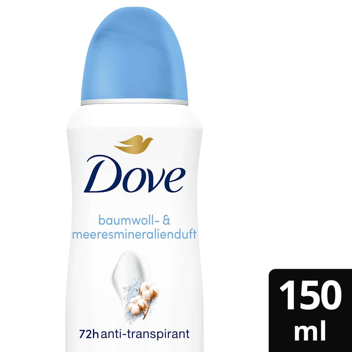 Dove anti-transpirant Déodorant spray Baumwoll- & Meeresmineralienduft, 150 ml — منتج ألماني أصلي في المغرب