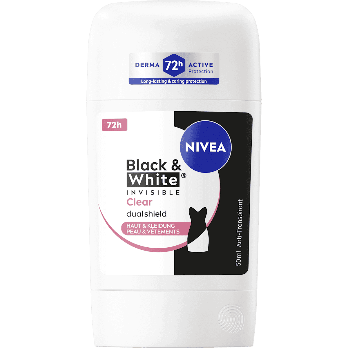 NIVEA anti-transpirant Déodorant stick Black & White Invisible Clear, 50 ml — منتج ألماني أصلي في المغرب