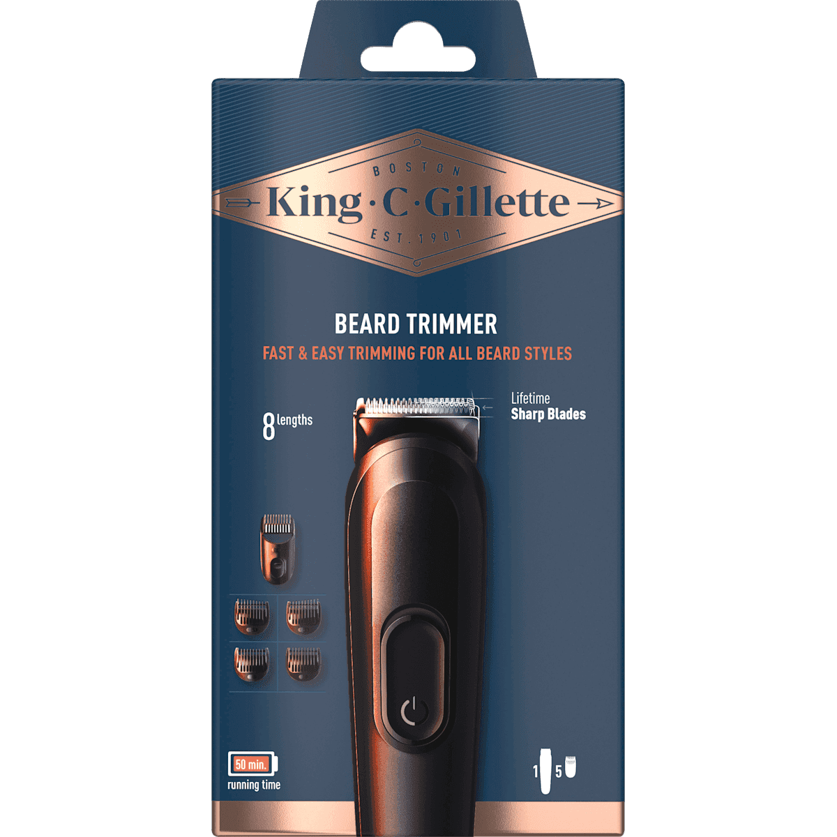 King C. Gillette Tondeuse à barbe électrique, 1 pièce — منتج ألماني أصلي في المغرب