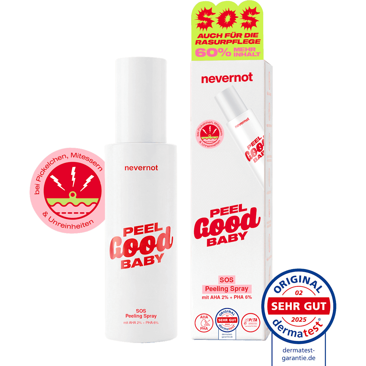 nevernot Gommage Spray, Peel Good Bébé, 80 ml — produit allemand authentique au Maroc