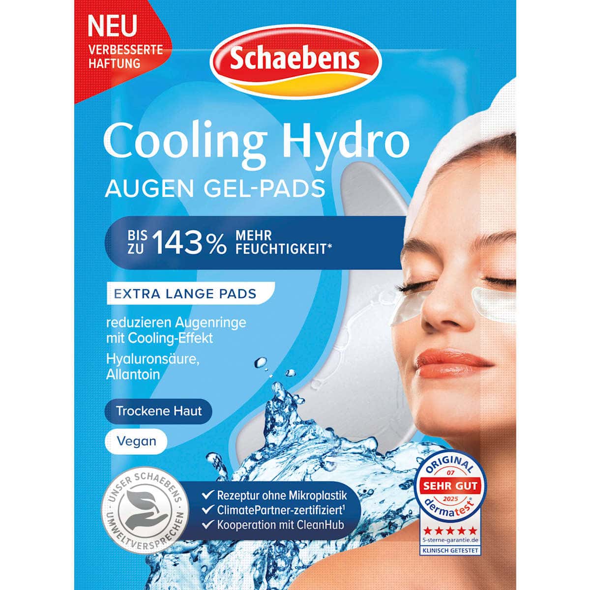 Schaebens Patches eyes Gel Cooling Hydro (1 pair), 2 pcs — authentic German product in Morocco