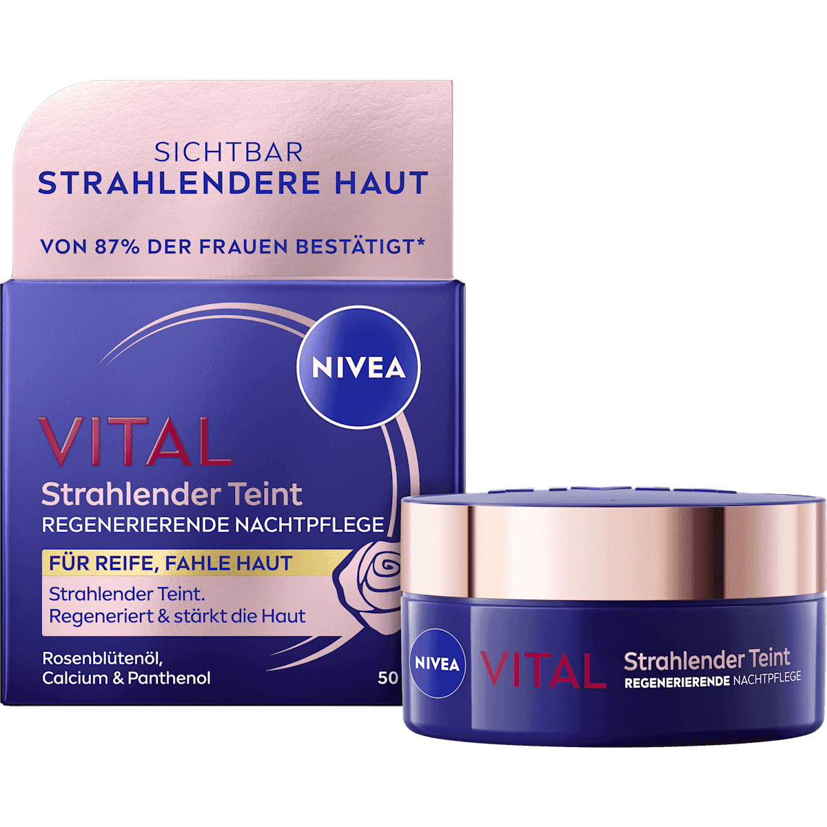 NIVEA crème de nuit Vital strahlender Teint regenerierend, 50 ml — produit allemand authentique au Maroc
