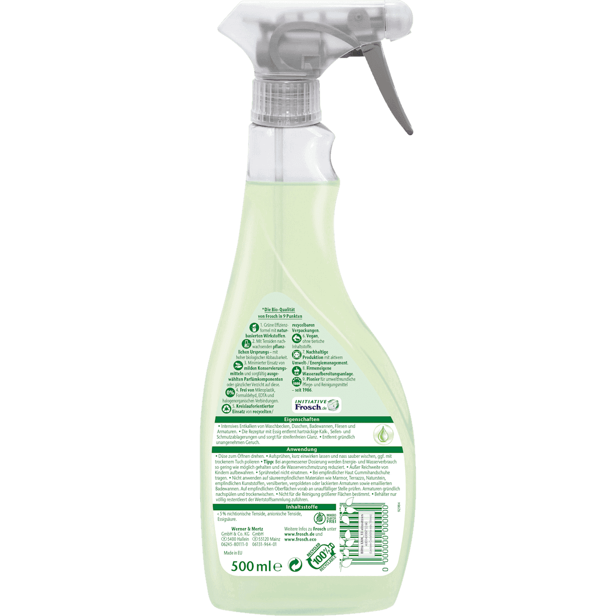 Frosch Nettoyant au vinaigre Spray, 500 ml (Frosch Essigreiniger Spray, 500 ml) — منتج ألماني أصلي في المغرب