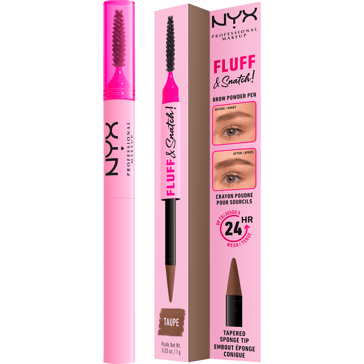 NYX PROFESSIONAL MAKEUP Crayon à sourcils Poudre Fluff & Snatch 02 taupe, 1 g — منتج ألماني أصلي في المغرب