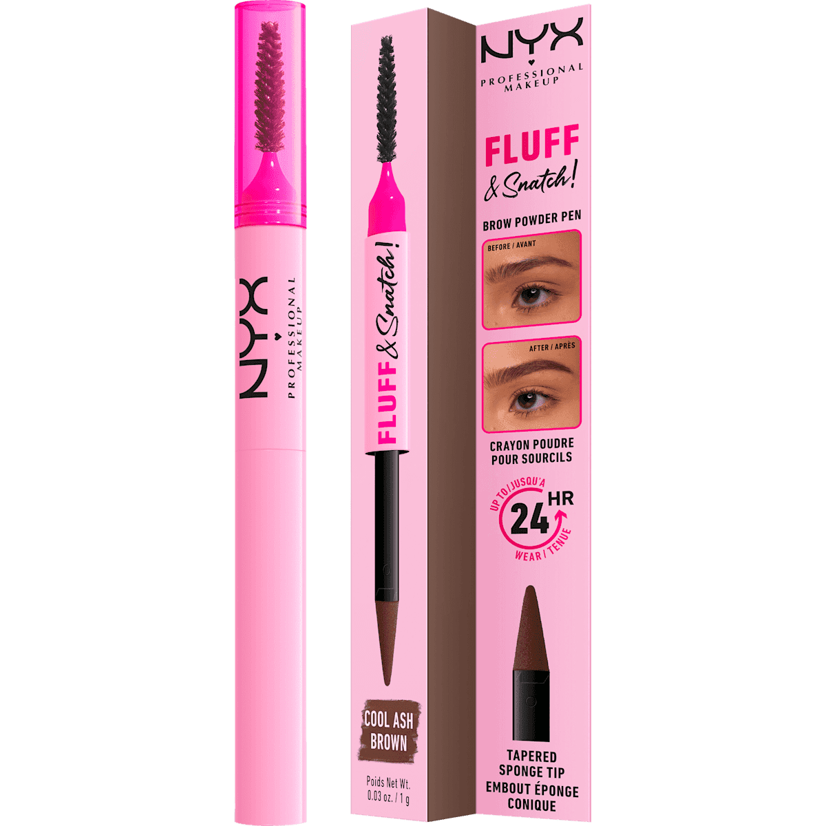 NYX PROFESSIONAL MAKEUP Crayon à sourcils Poudre Fluff & Snatch 05 Cool Ash Brown, 1 g — منتج ألماني أصلي في المغرب