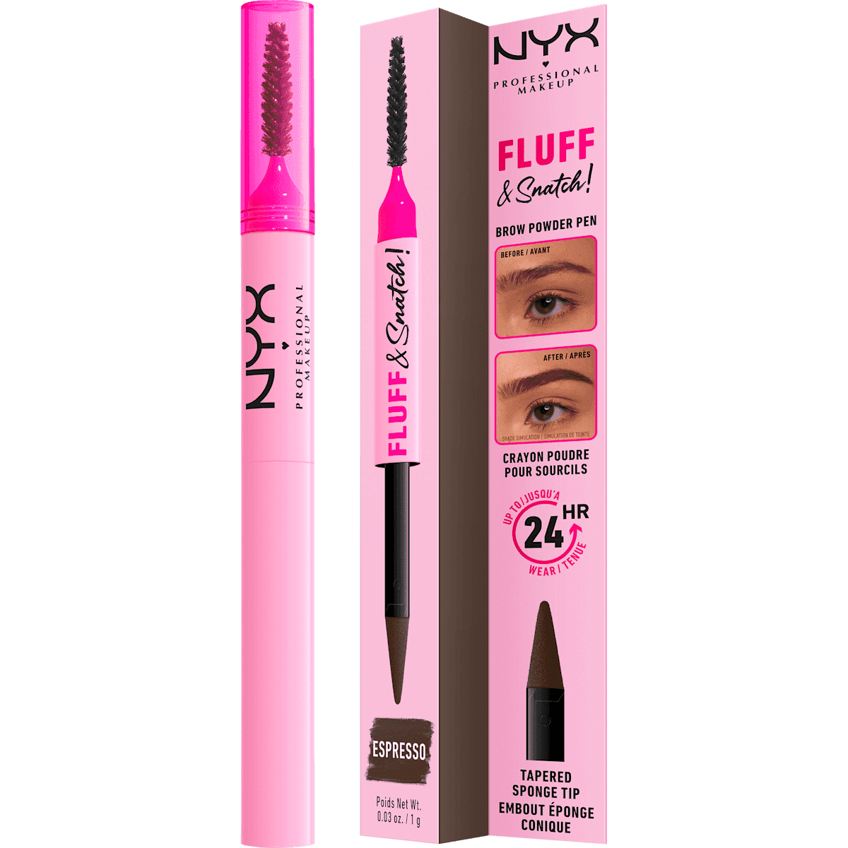 NYX PROFESSIONAL MAKEUP Crayon à sourcils Poudre Fluff & Snatch 07 Espresso, 1 g — منتج ألماني أصلي في المغرب