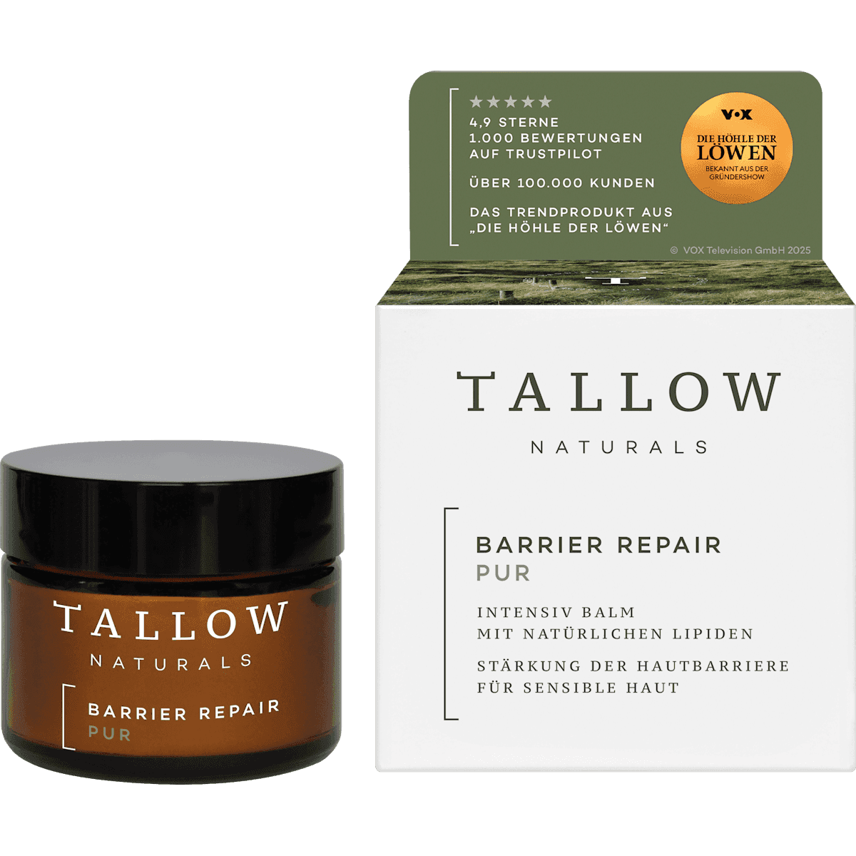 TALLOW NATURALS crème visage Naturals Barrier Repair Pur, 50 ml (TALLOW NATURALS Gesichtscreme Naturals Barrier Repair Pur, 50 ml) — منتج ألماني أصلي في المغرب