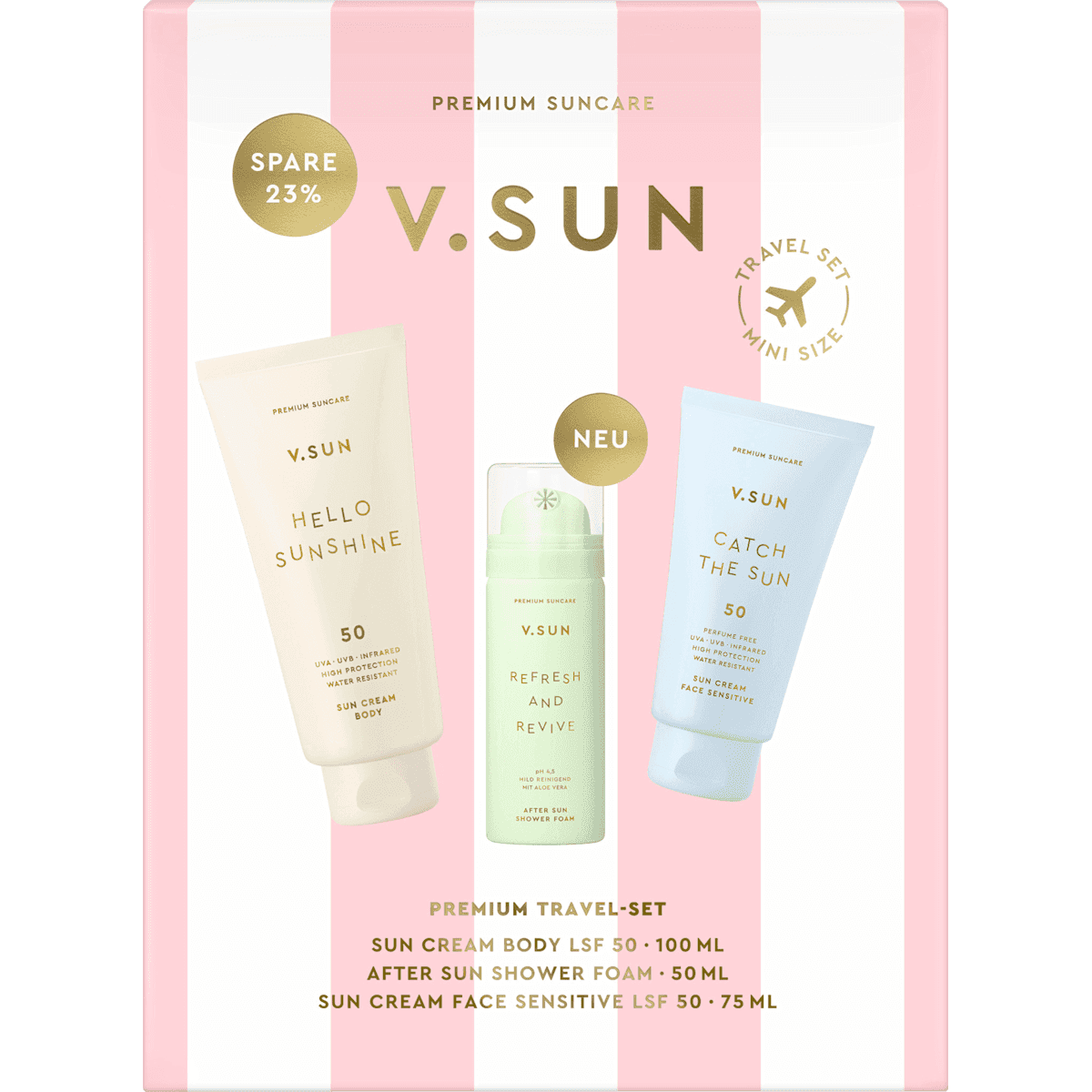 V.SUN Protection solaire Travel Set 3 pièces, 1 pièce (V.SUN Sonnenschutz Travel Set 3tlg, 1 St) — منتج ألماني أصلي في المغرب