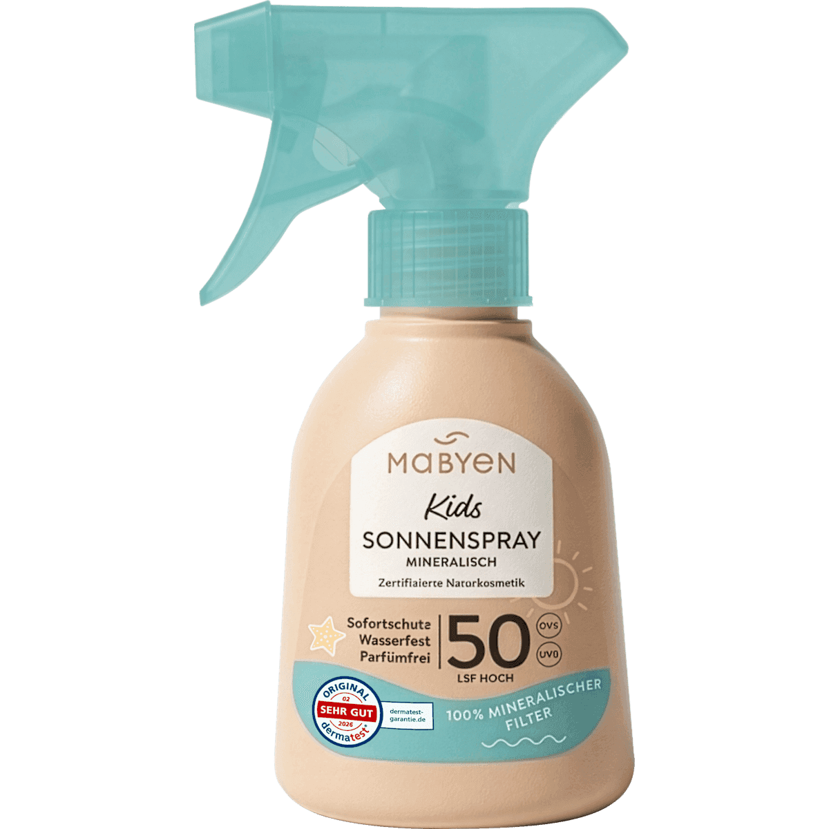 Mabyen Spray solaire Kids LSF 50, 150 ml — produit allemand authentique au Maroc