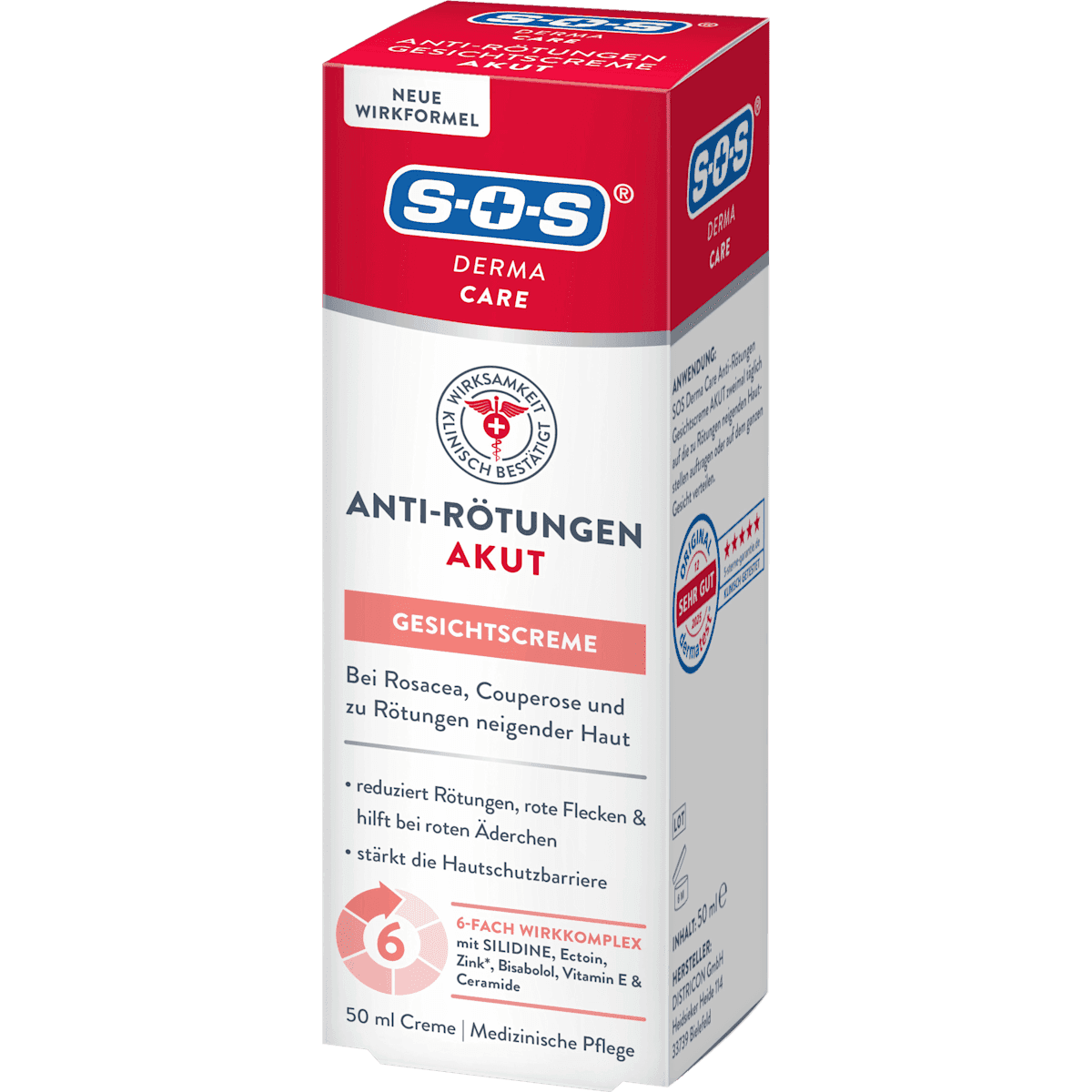 SOS crème visage anti-rougeurs Akut, 50 ml (SOS Gesichtscreme Anti-Rötungen Akut, 50 ml) — produit allemand authentique au Maroc