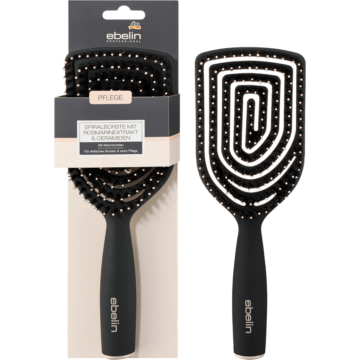 ebelin PROFESSIONAL brosse démêlante spirale Pflege, poils mixtes, 1 pièce — produit allemand authentique au Maroc