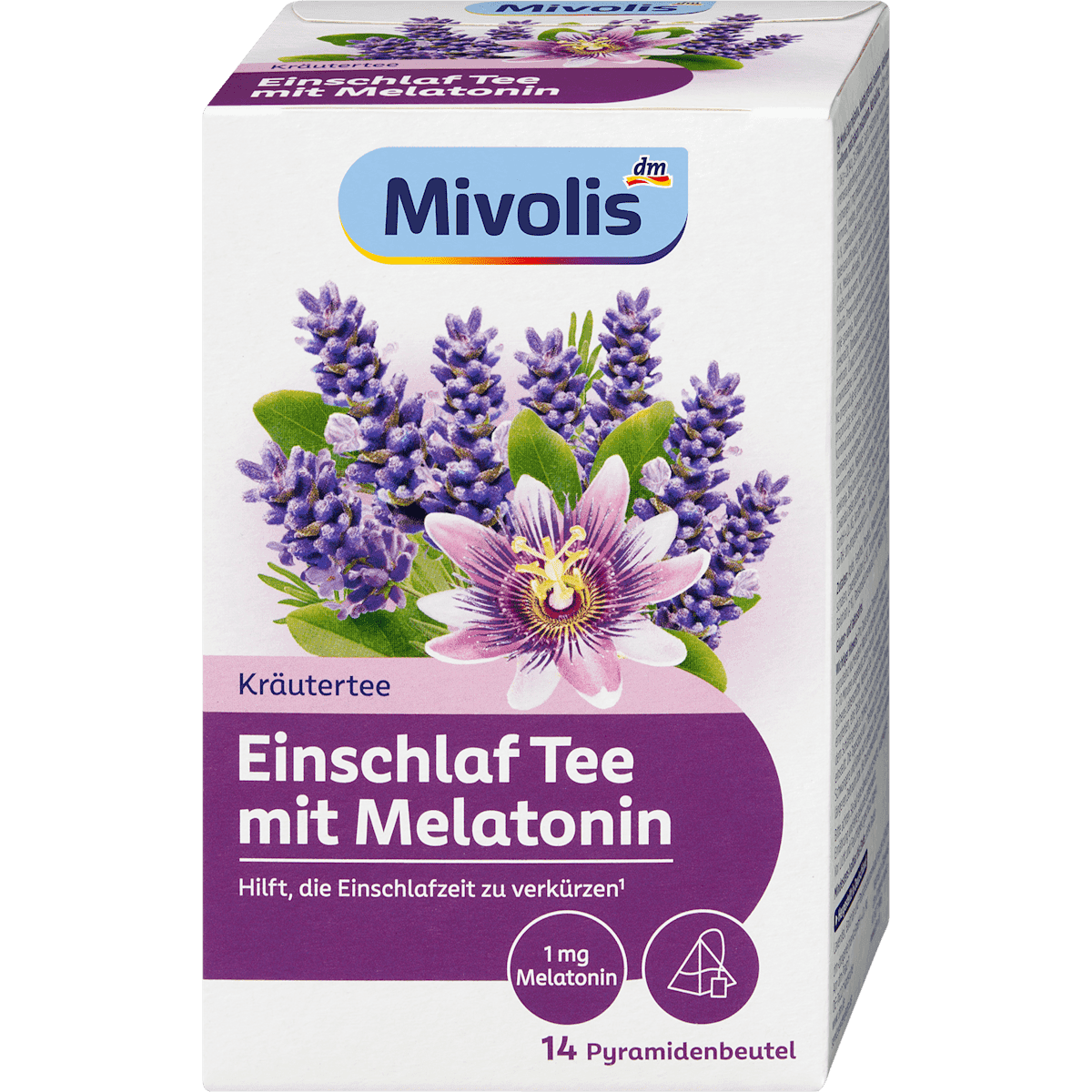 Mivolis Tisane, tisane sommeil avec Mélatonine (14 sachets), 28,84 g — produit allemand authentique au Maroc