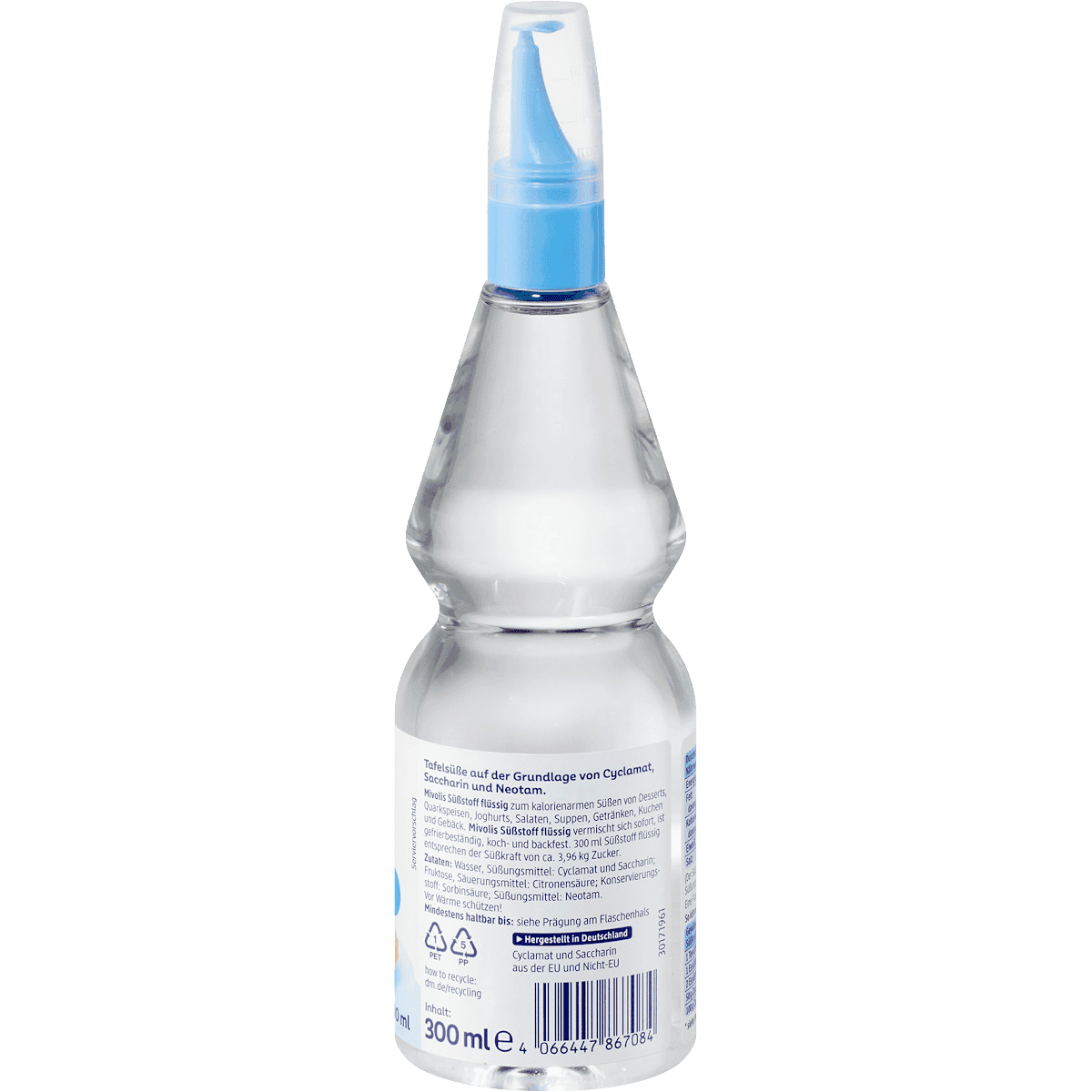 Mivolis Édulcorant liquide, 300 ml (Mivolis Süßstoff flüssig, 300 ml) — produit allemand authentique au Maroc