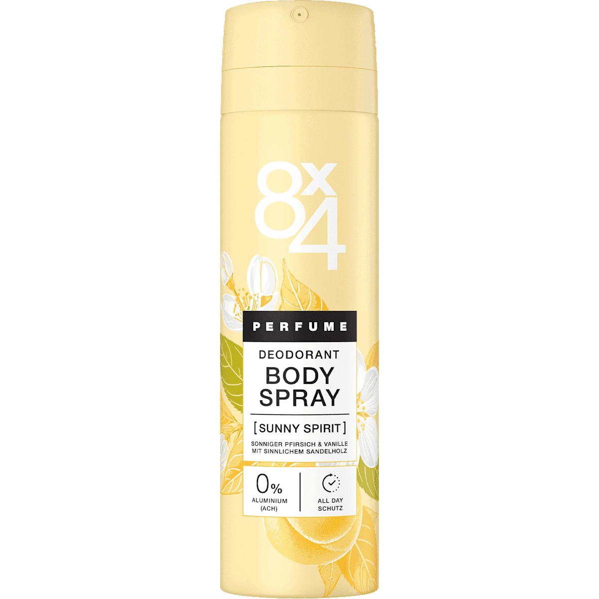 8x4 women Déodorant spray corporel Sunny Spirit, 150 ml — منتج ألماني أصلي في المغرب