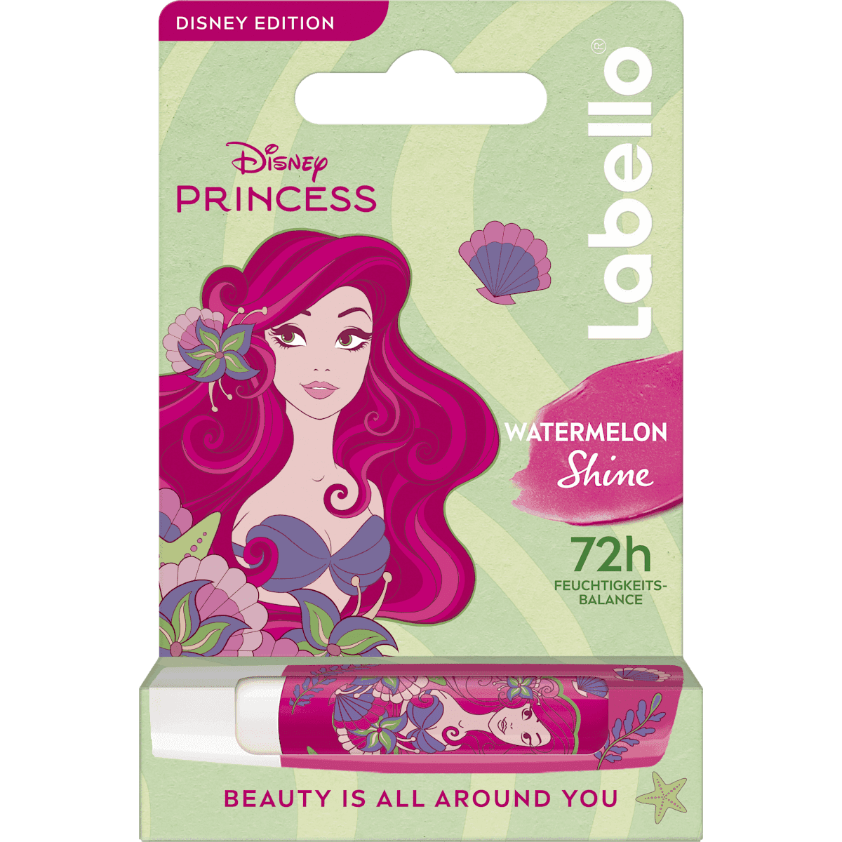 Labello lip care Disney Princess Ariel Watermelon Shine, 4,8 g (Labello Lippenpflege Disney Princess Ariel Watermelon Shine, 4,8 g) — authentic German product in Morocco